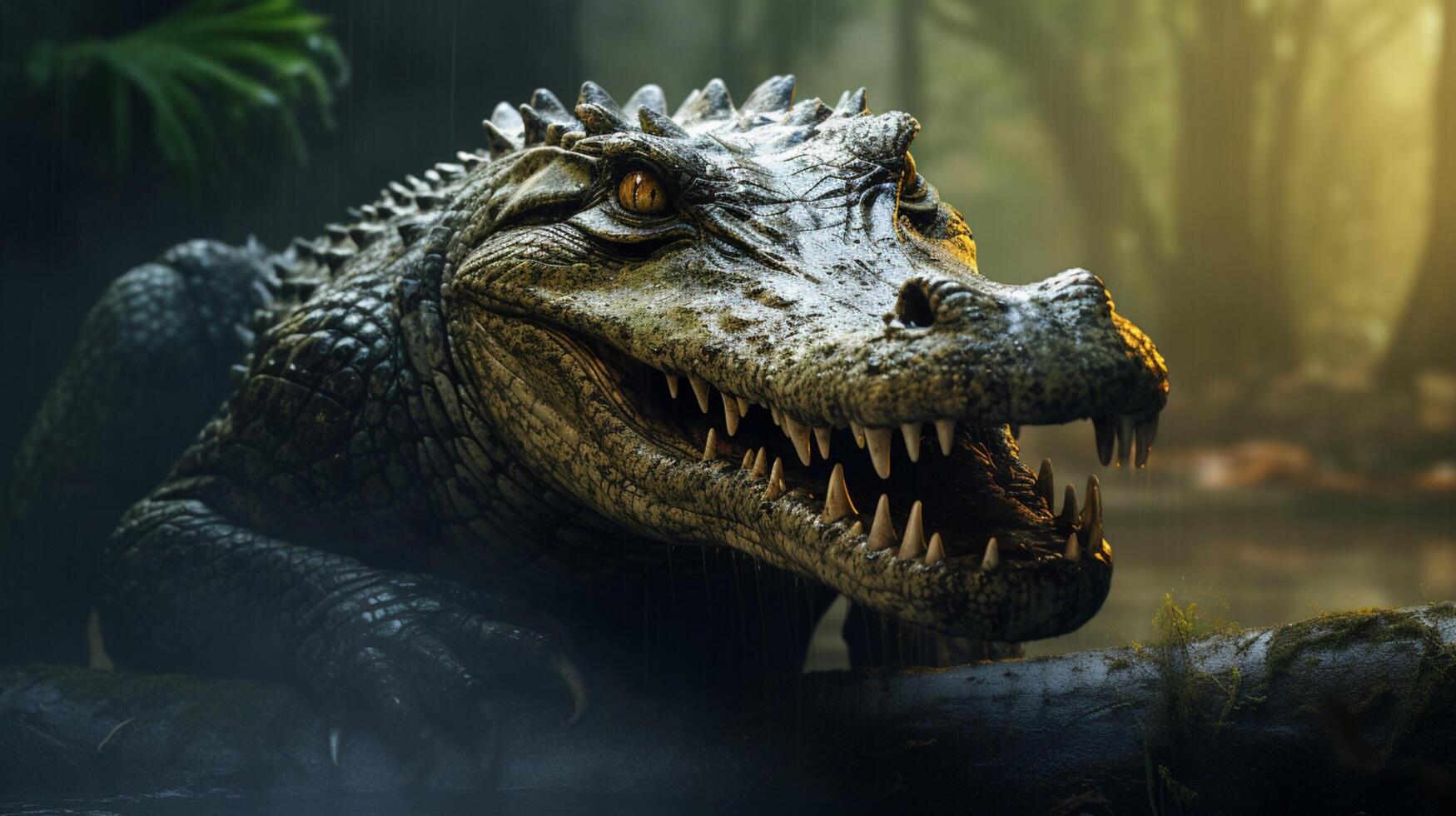 AI generated crocodile high quality image photo