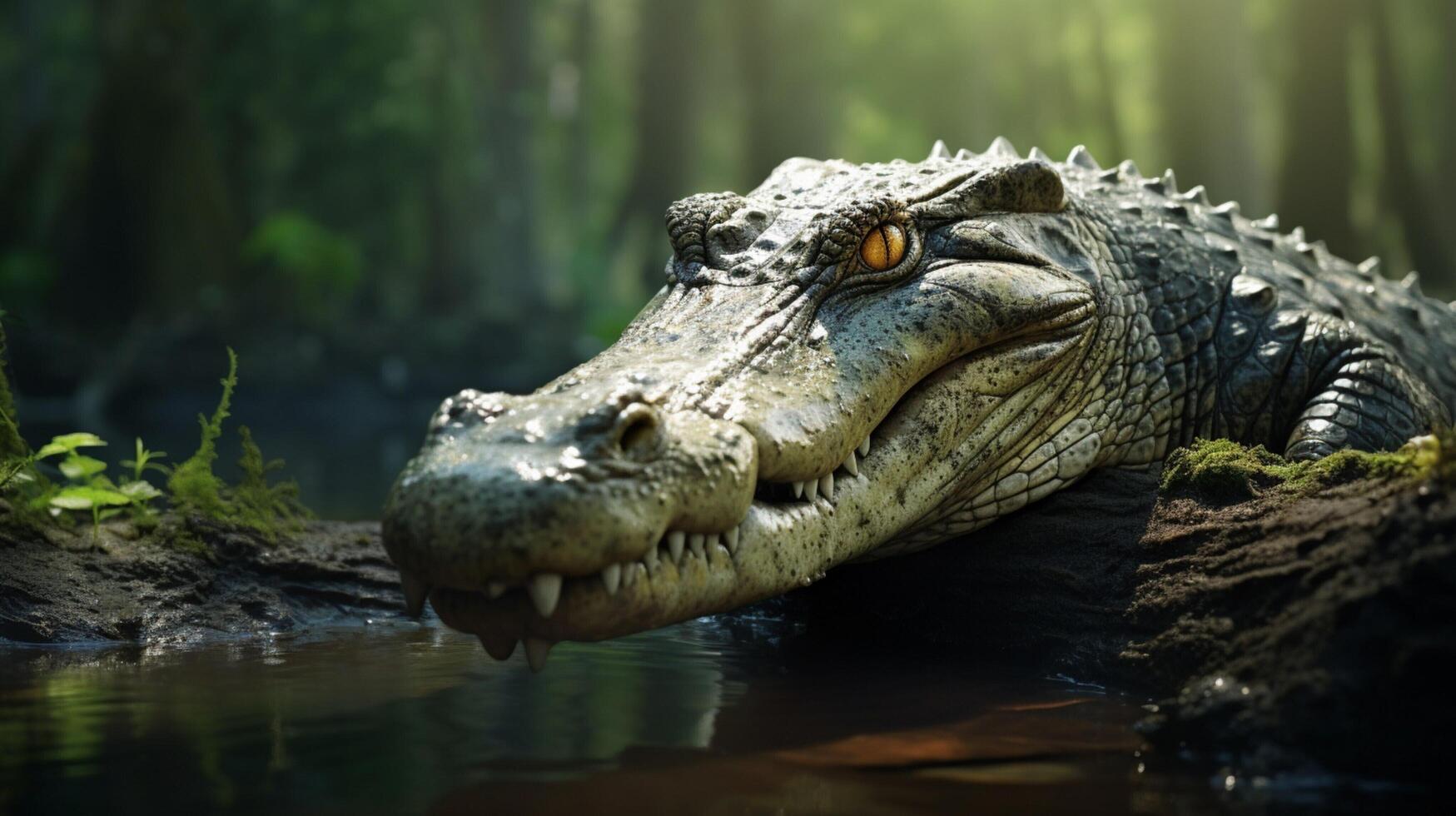 AI generated crocodile high quality image photo