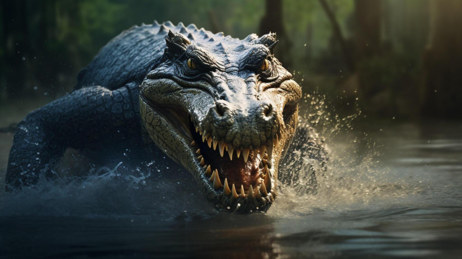 AI generated crocodile high quality image photo