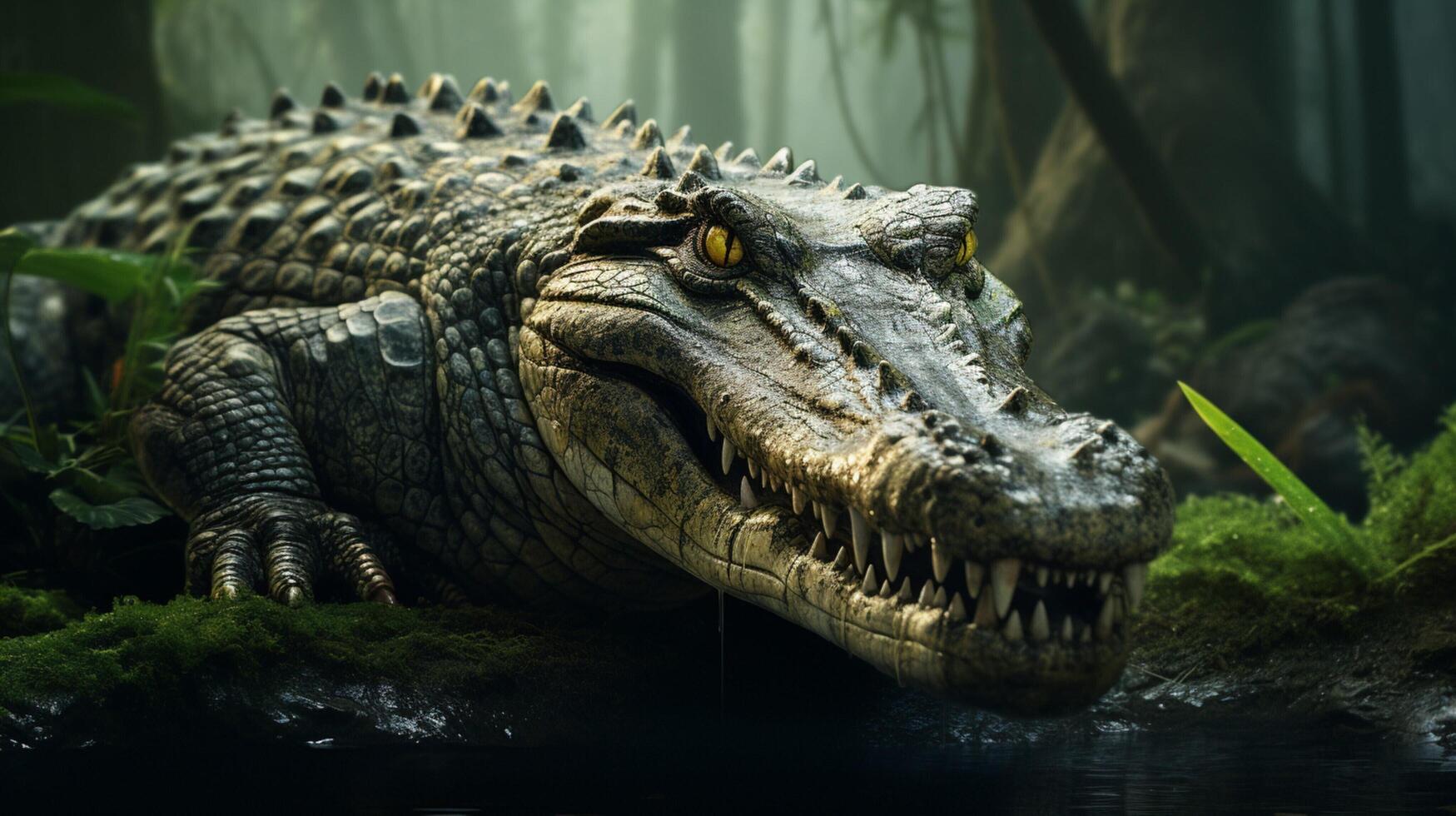 AI generated crocodile high quality image photo