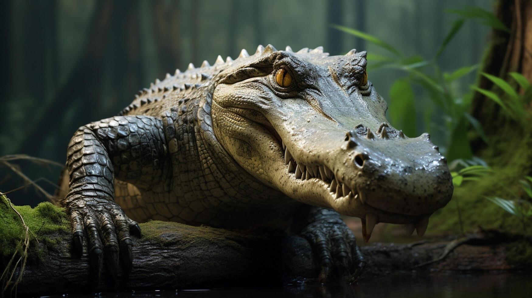 AI generated crocodile high quality image photo