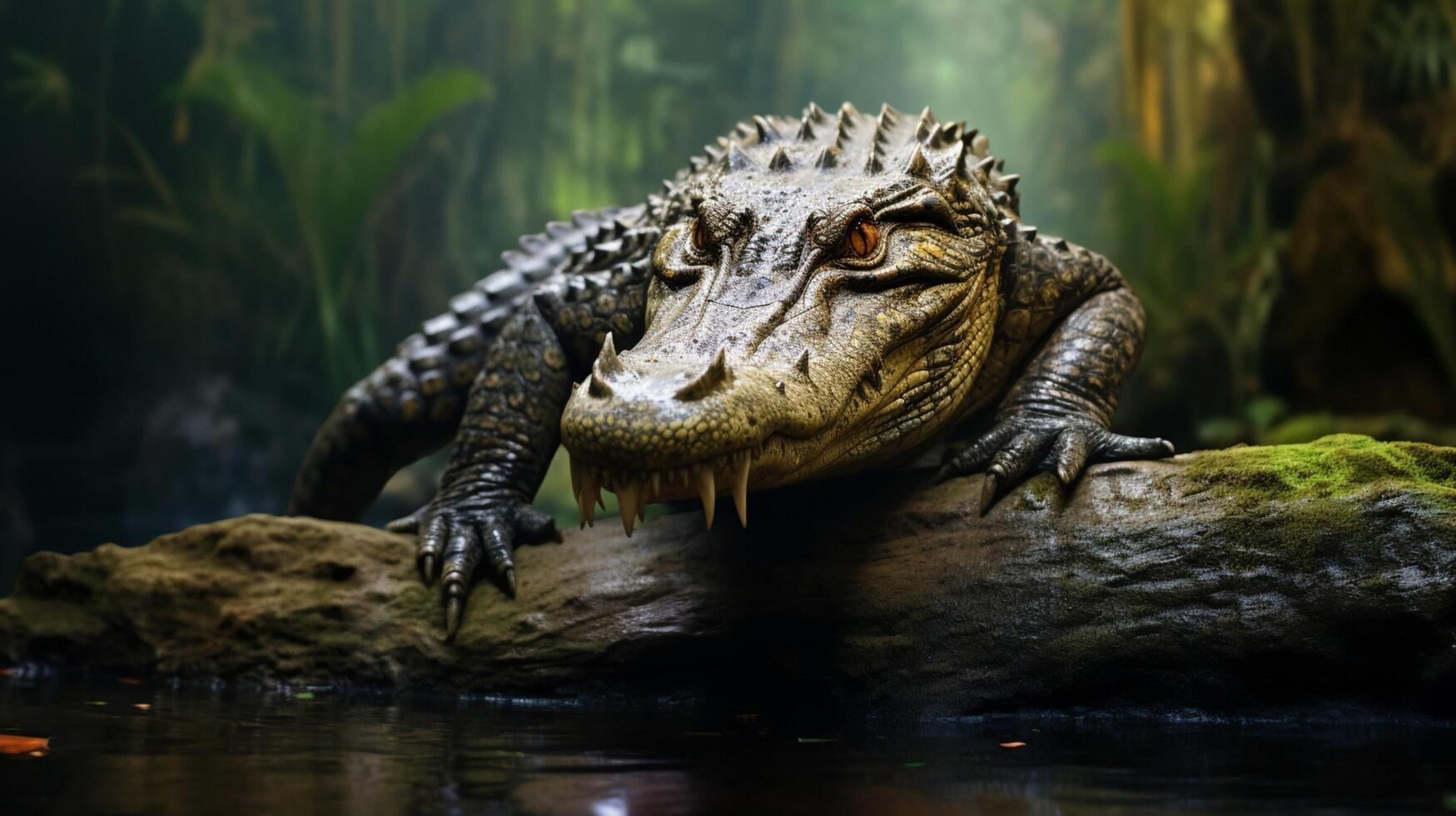 AI generated crocodile high quality image photo