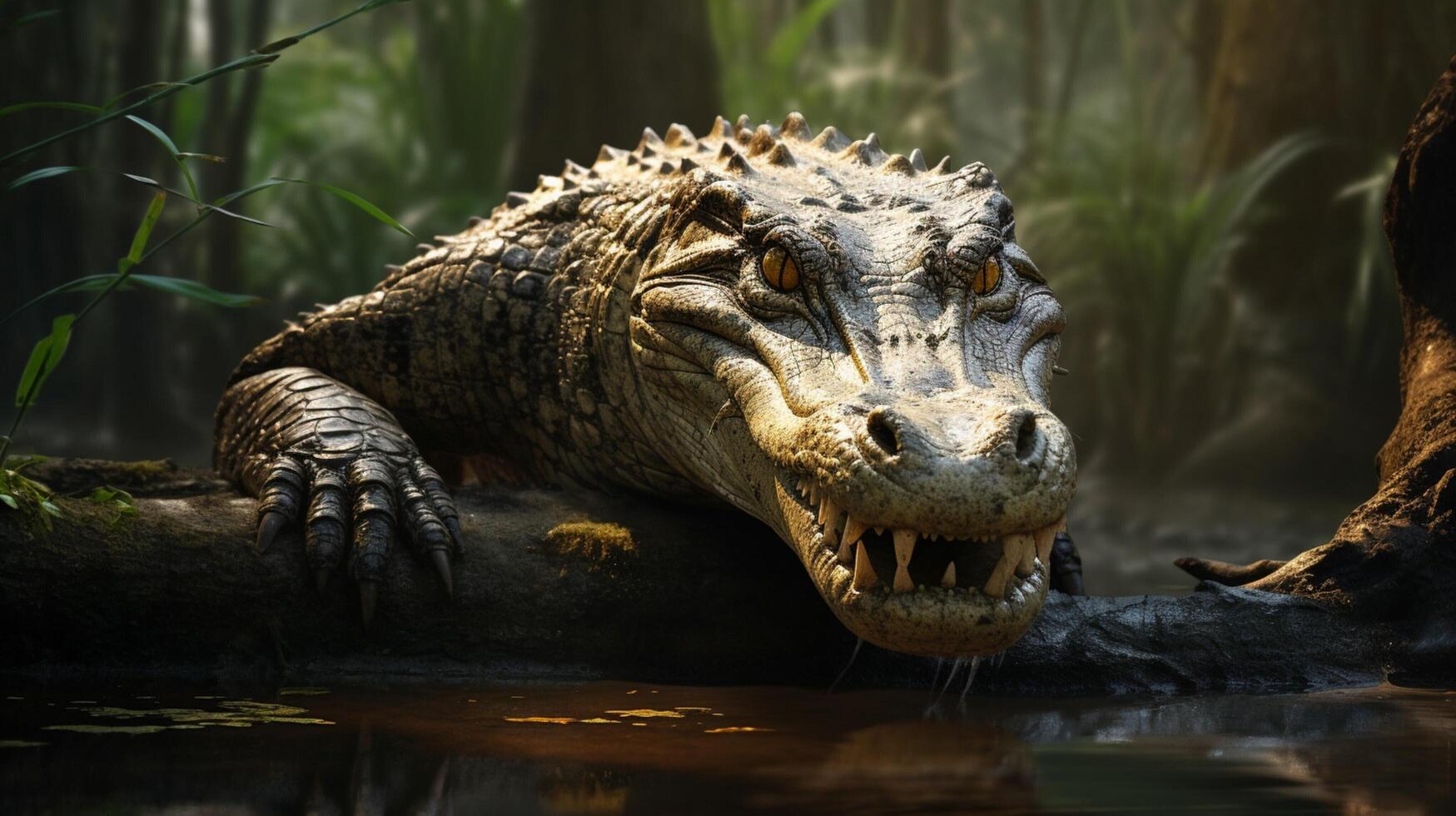 AI generated crocodile high quality image photo