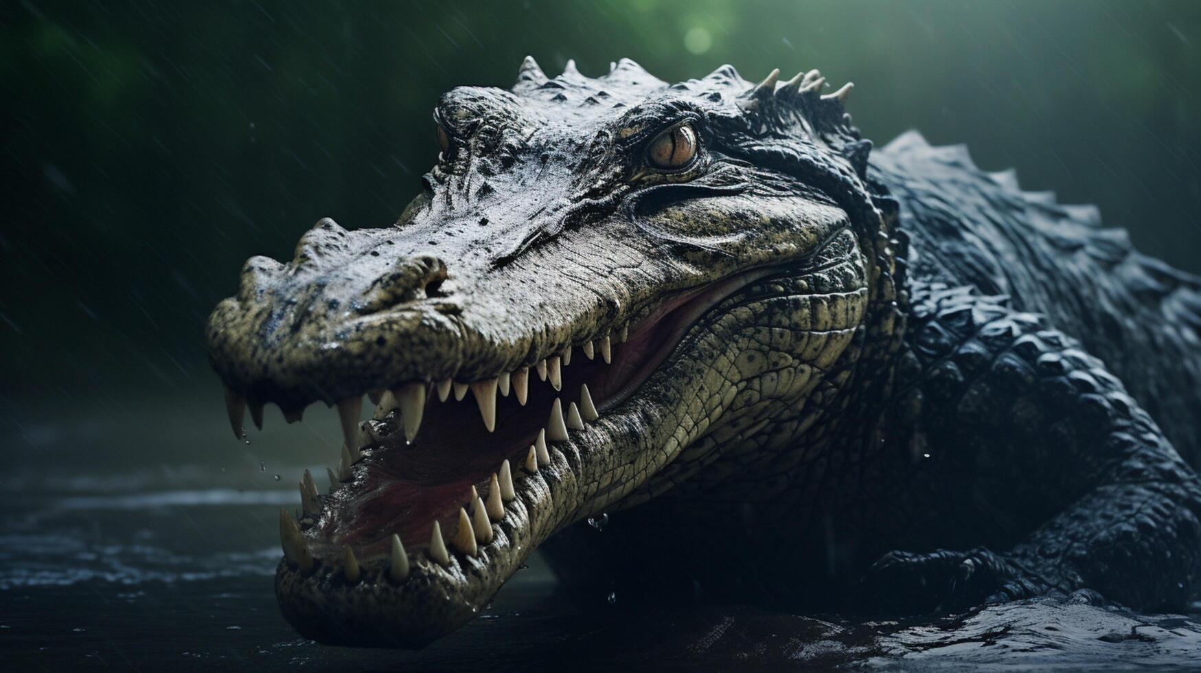 AI generated crocodile high quality image photo