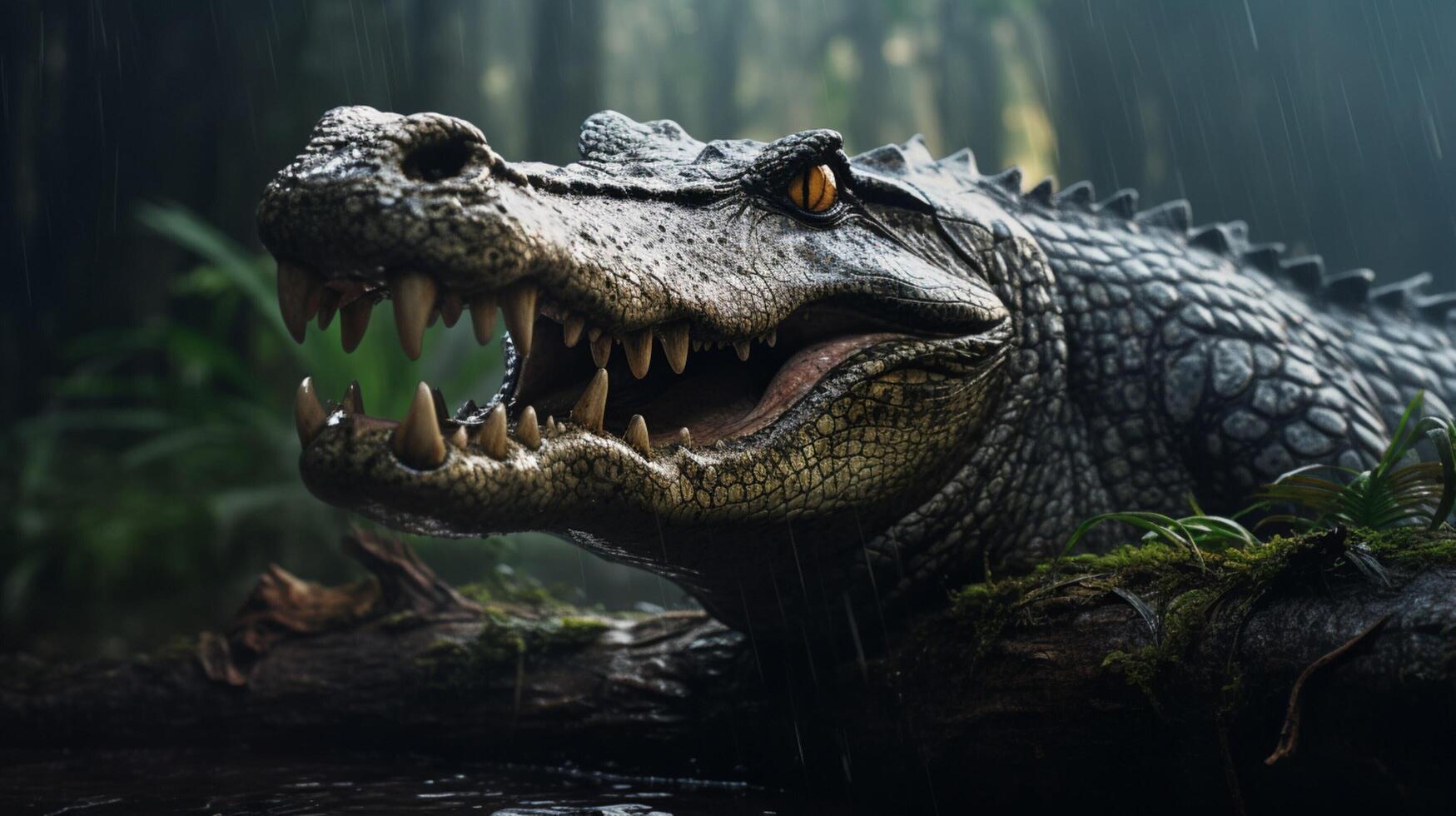 AI generated crocodile high quality image photo