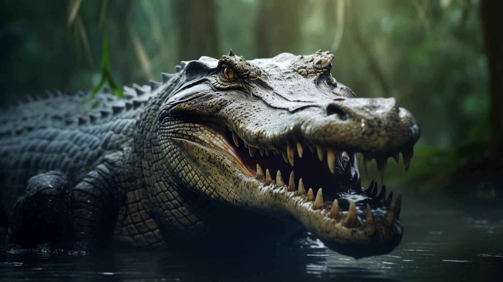 AI generated crocodile high quality image photo