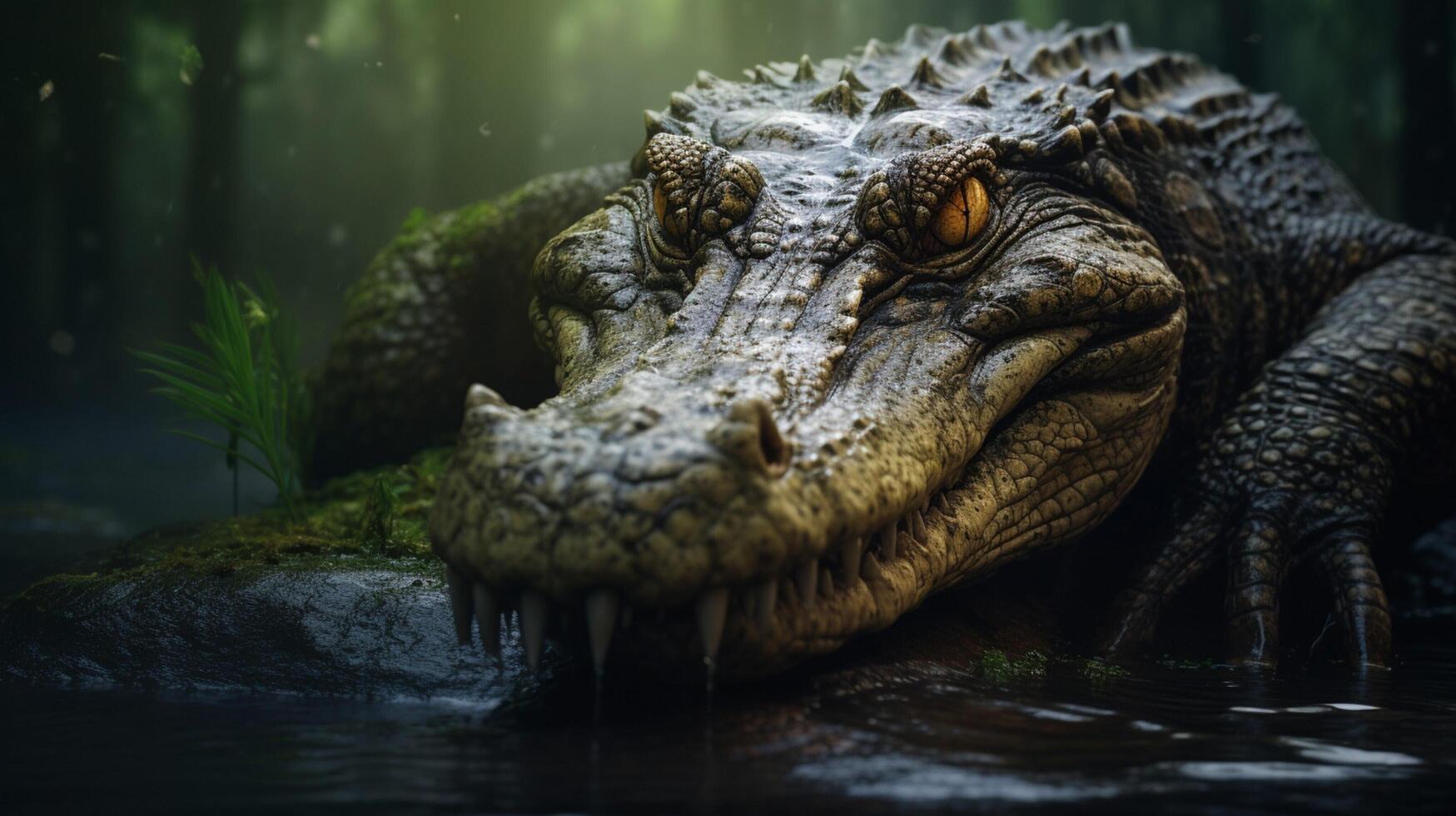 AI generated crocodile high quality image photo