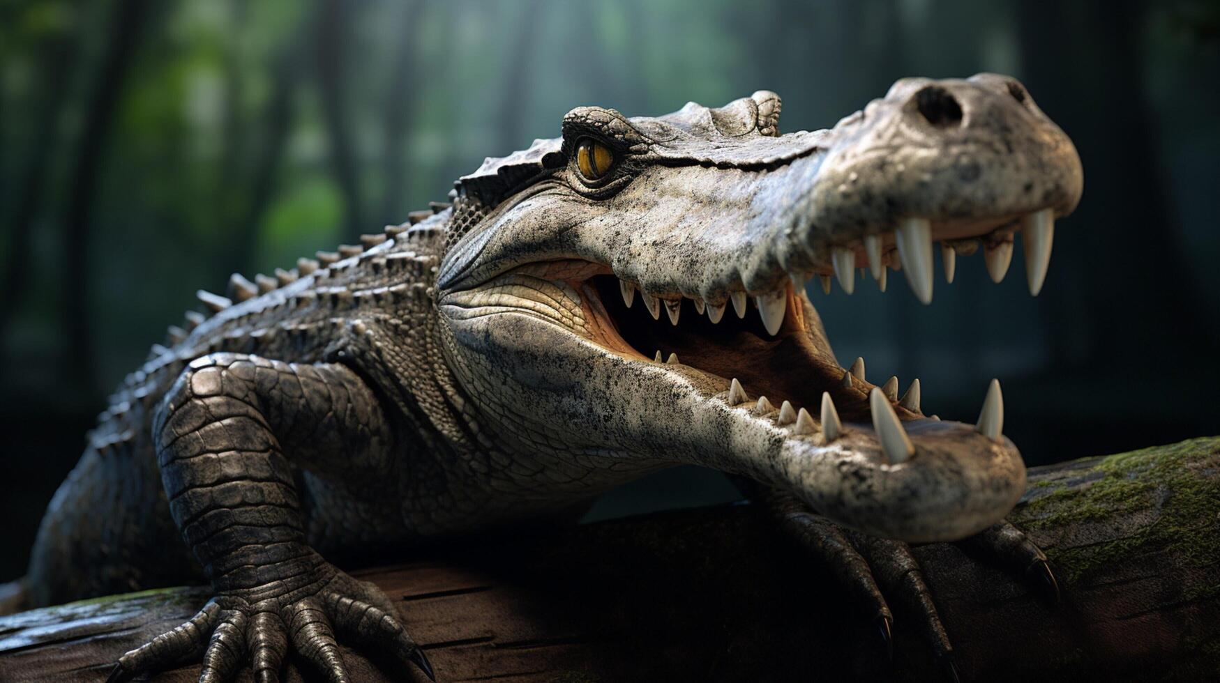 AI generated crocodile high quality image photo