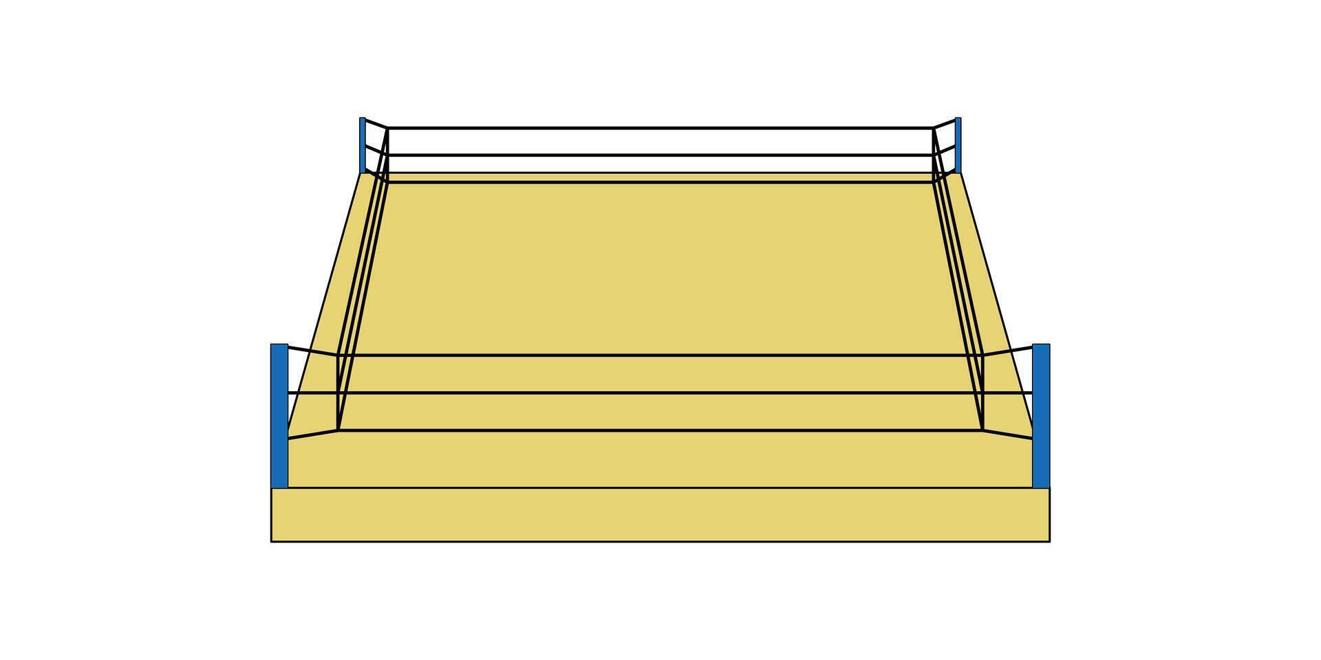 lado ver boxeo anillo icono vector