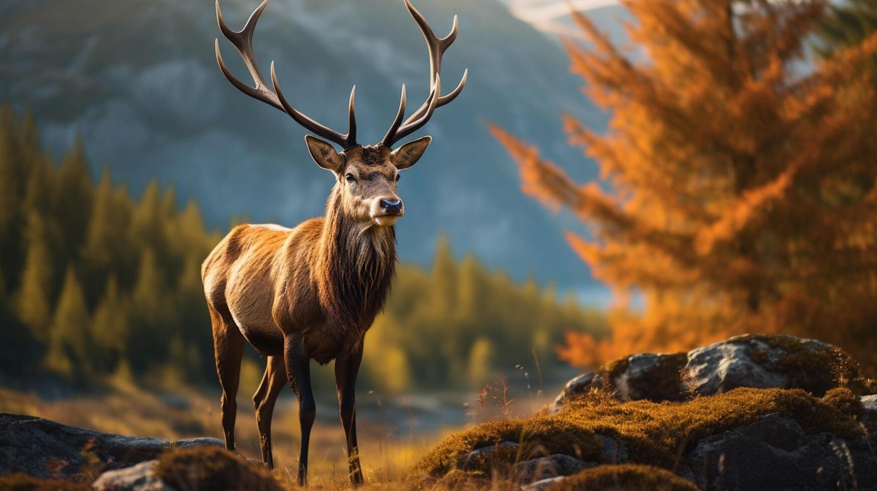 AI generated deer high quality image photo