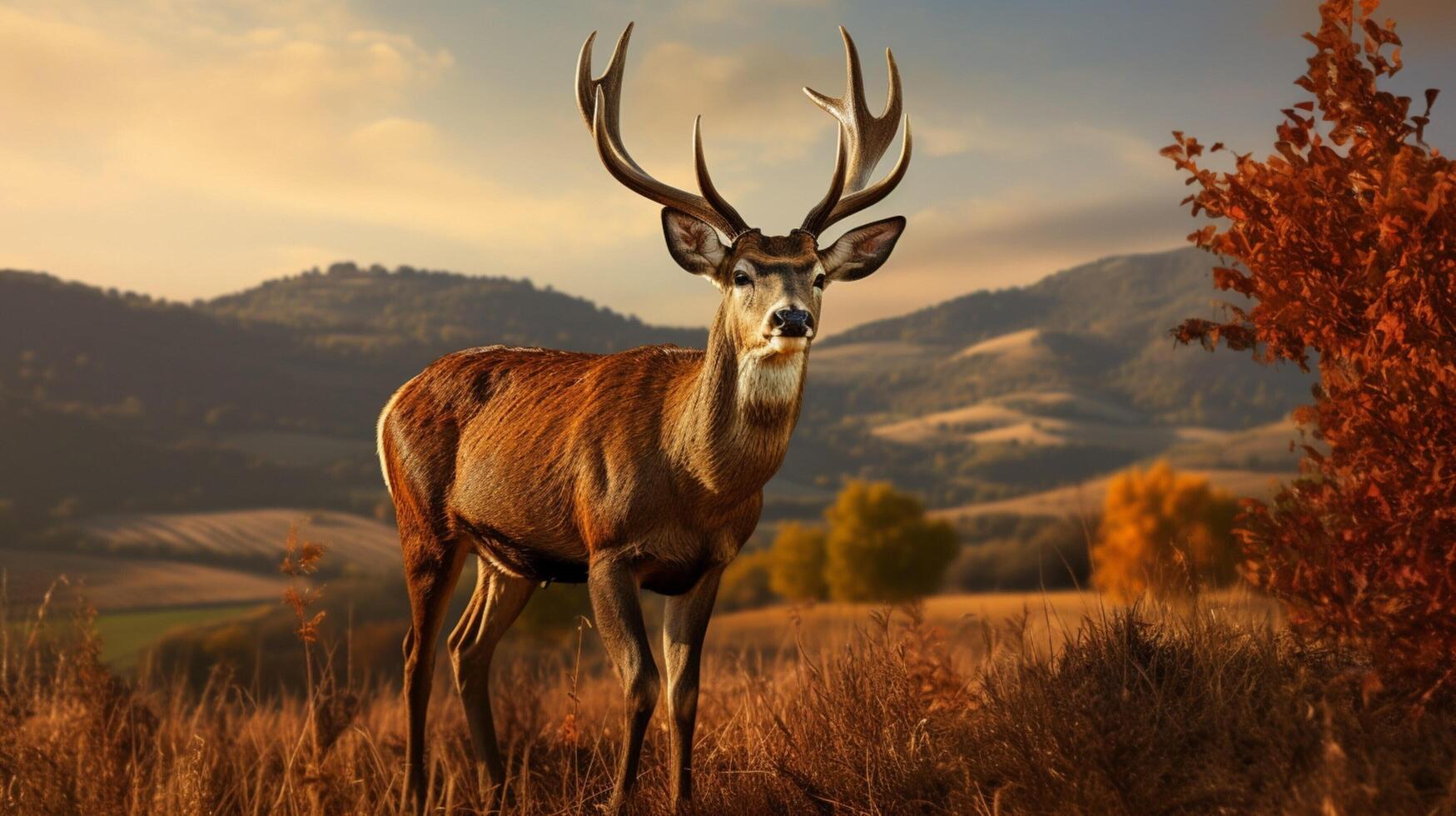 AI generated deer high quality image photo