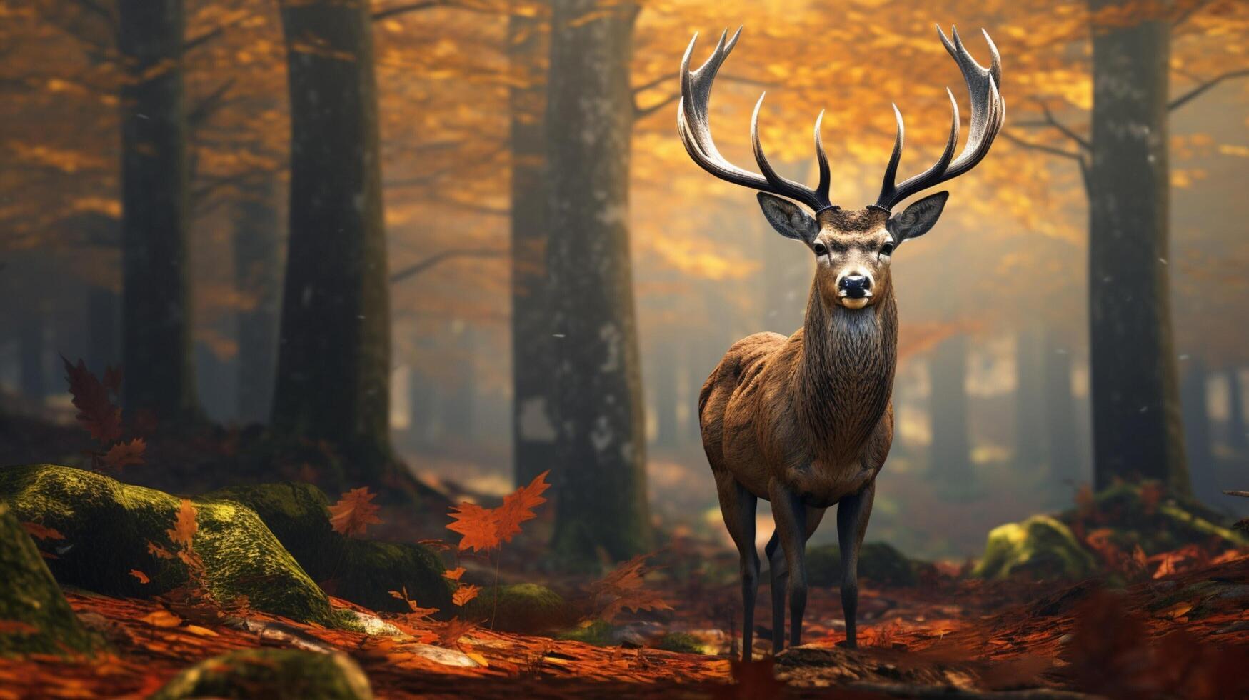 AI generated deer high quality image photo