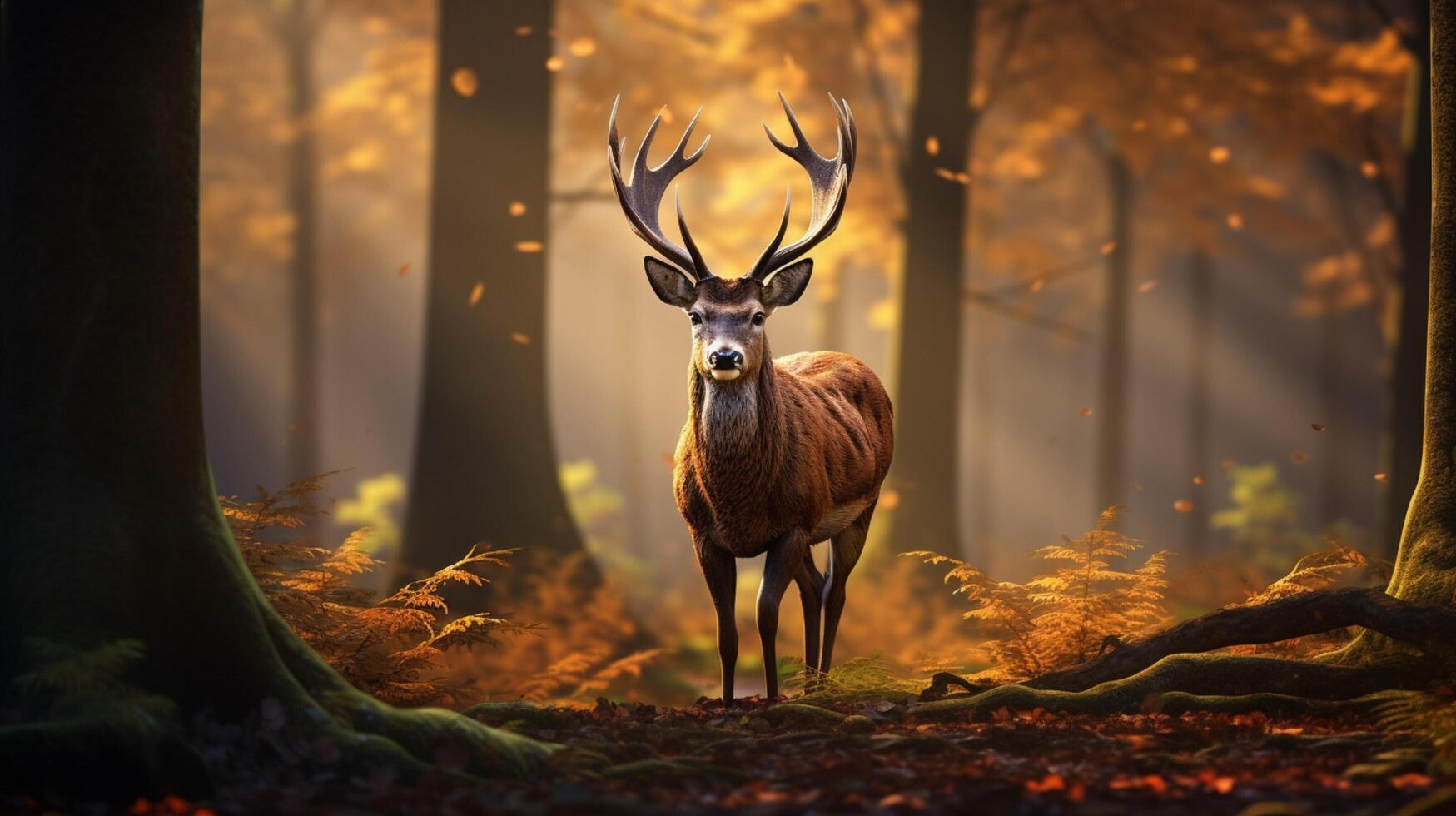 AI generated deer high quality image photo