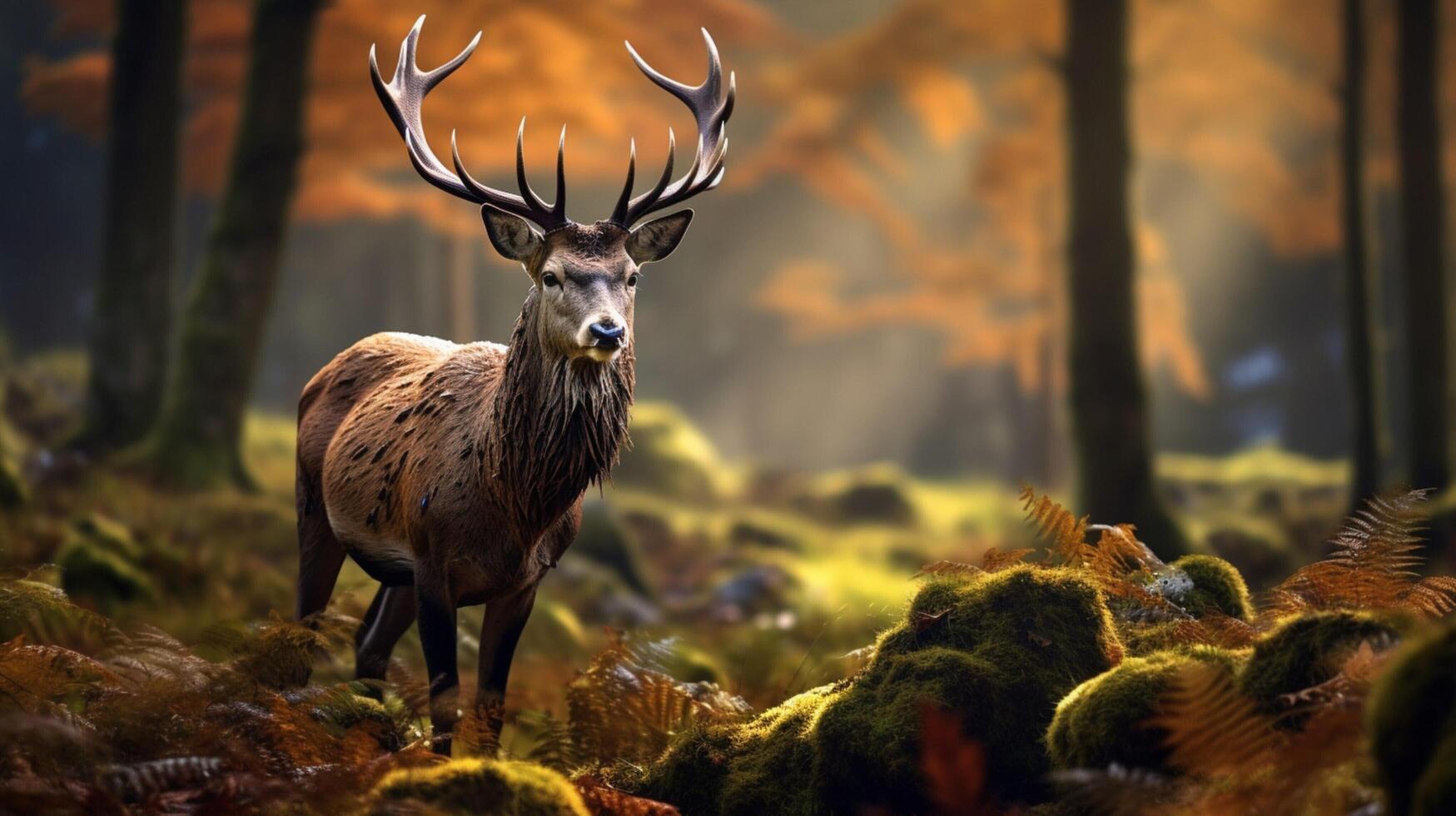 AI generated deer high quality image photo