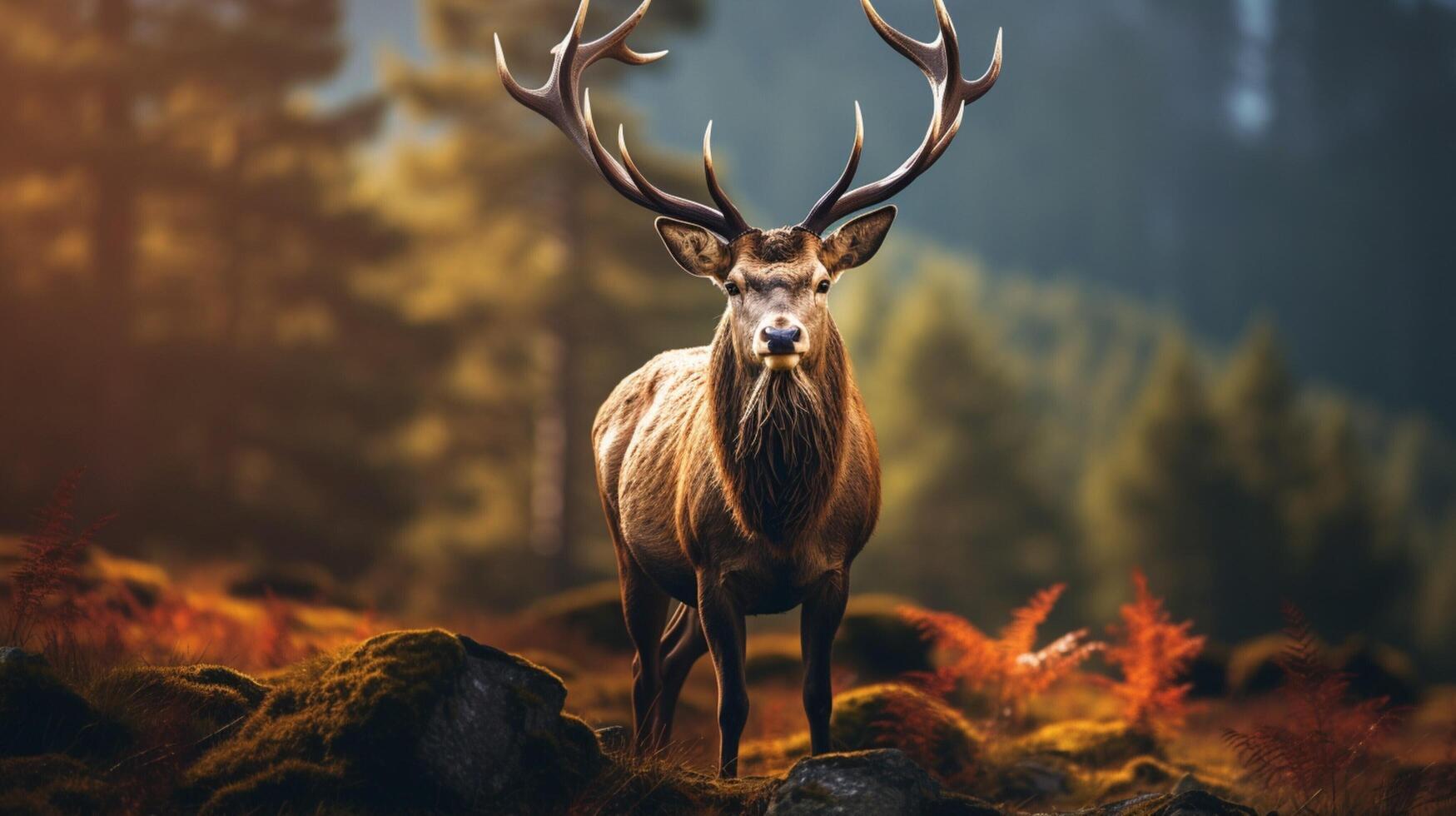 AI generated deer high quality image photo