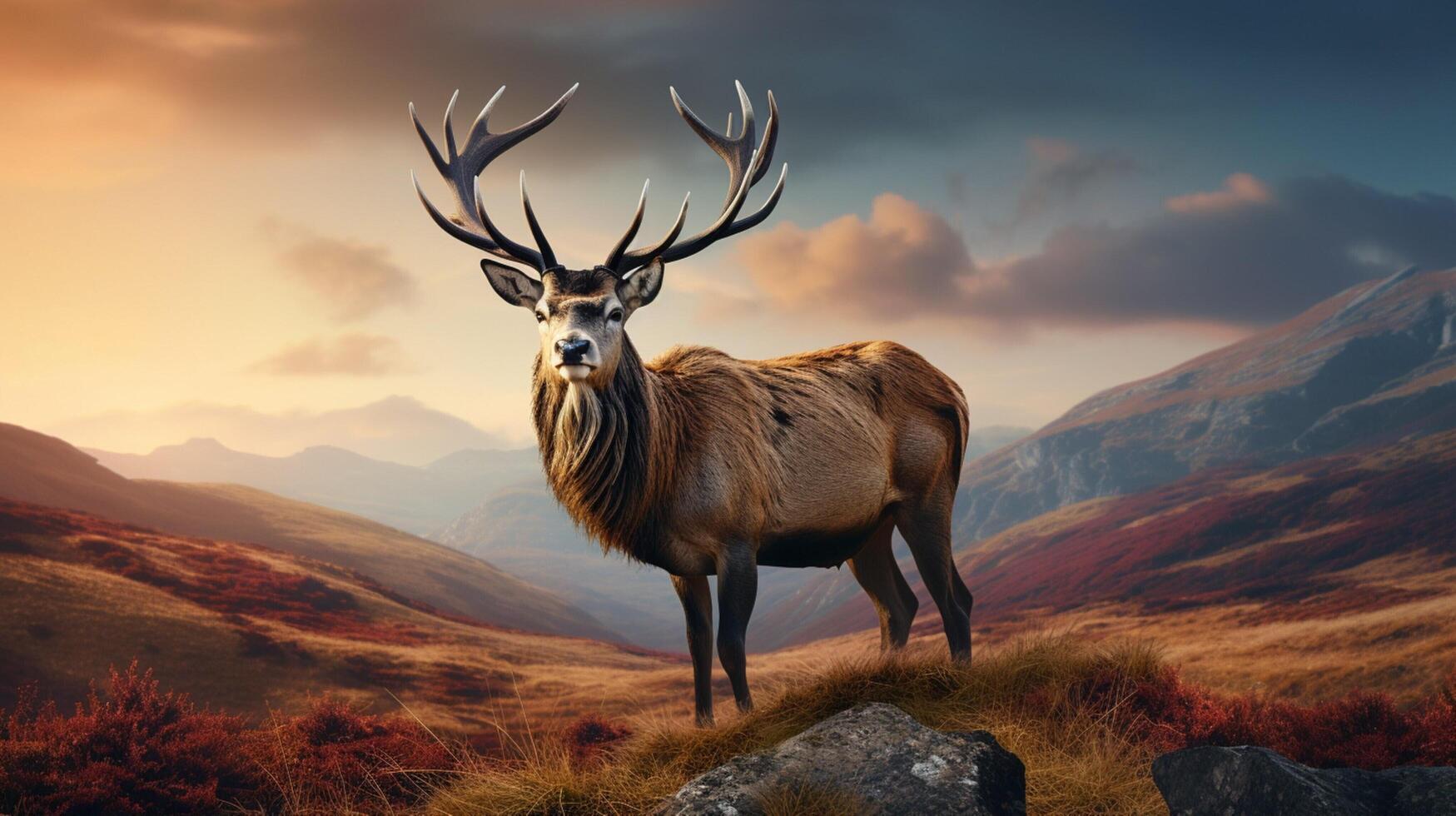 AI generated deer high quality image photo