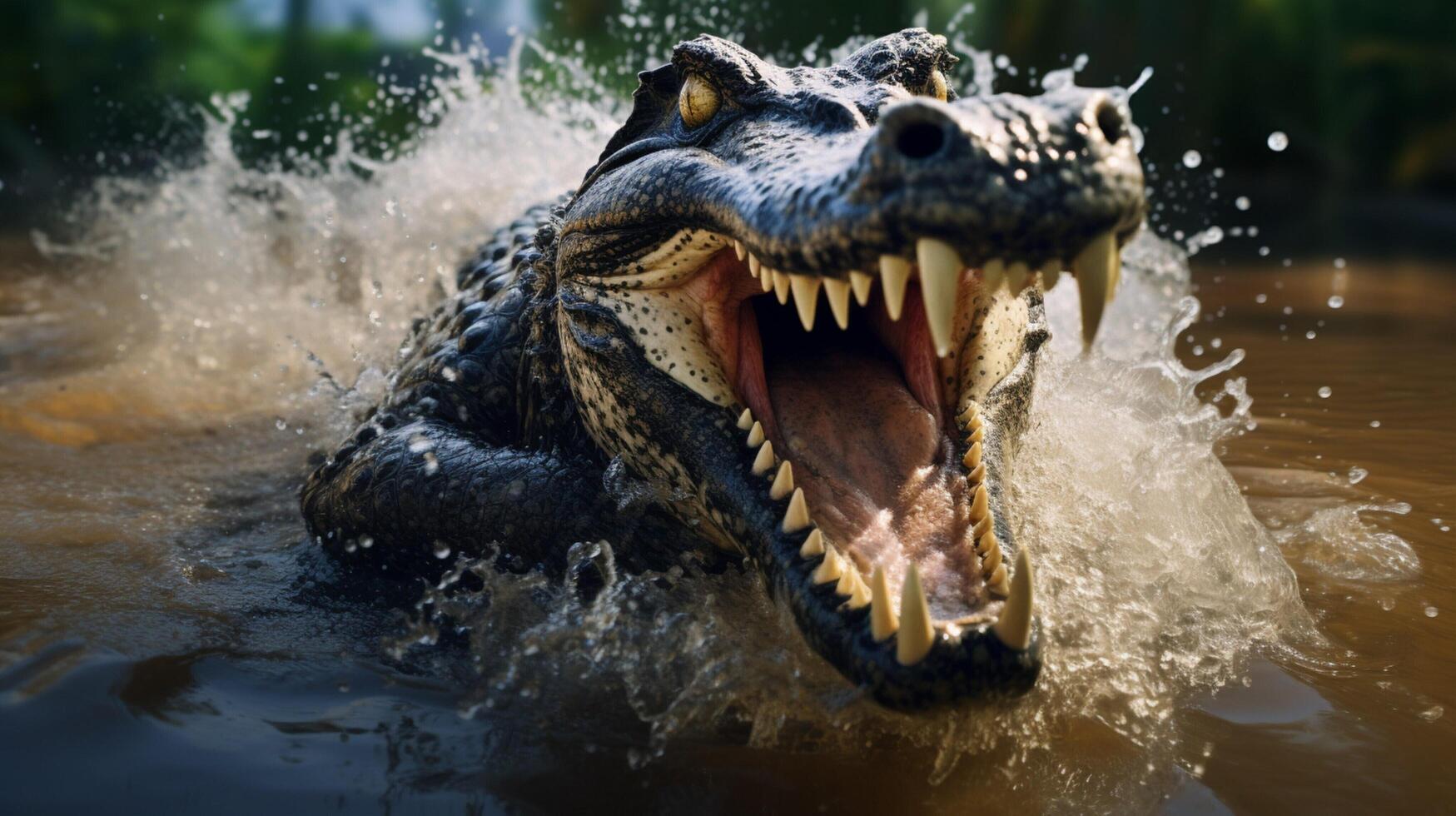 AI generated crocodile high quality image photo