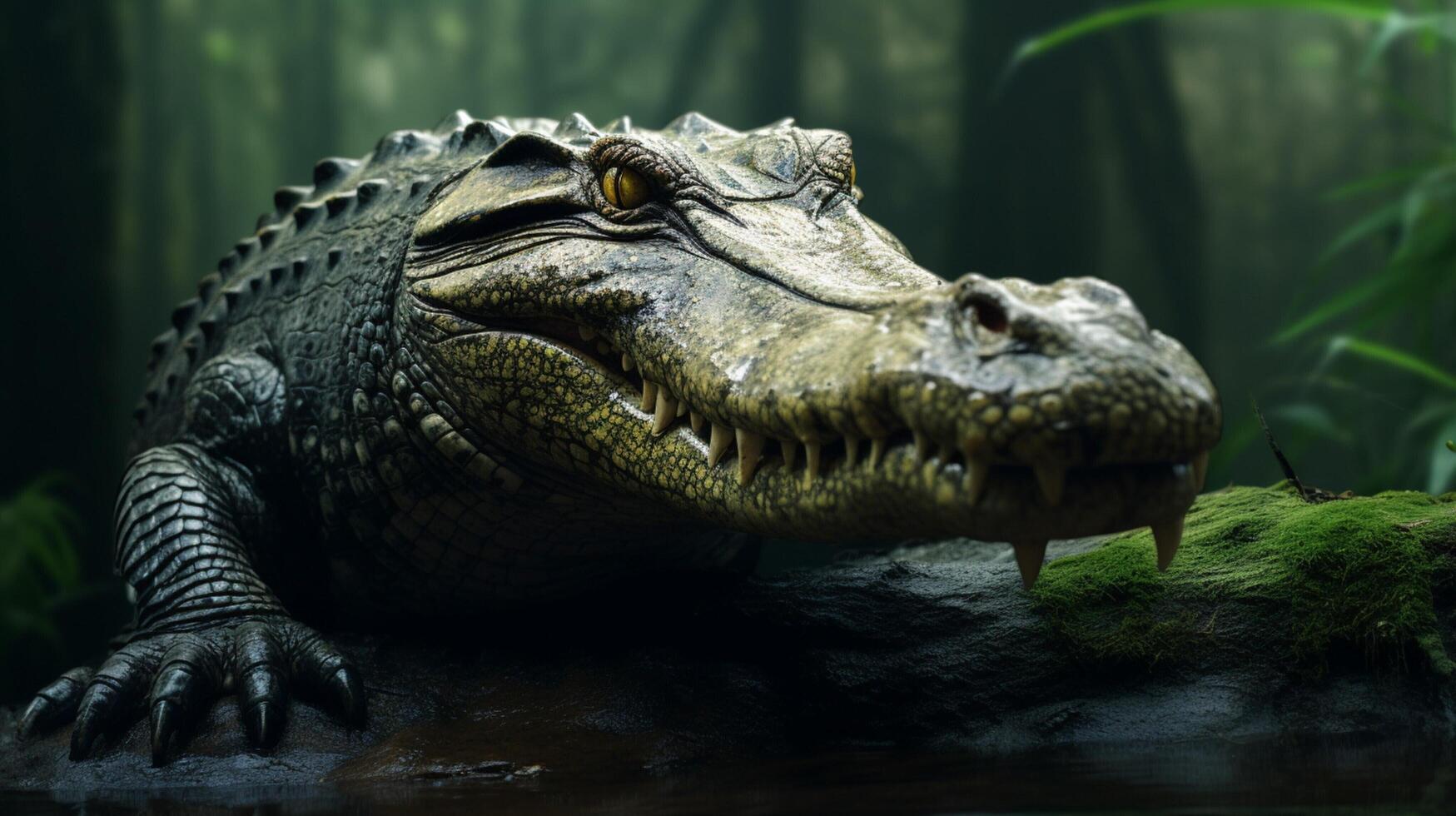 AI generated crocodile high quality image photo