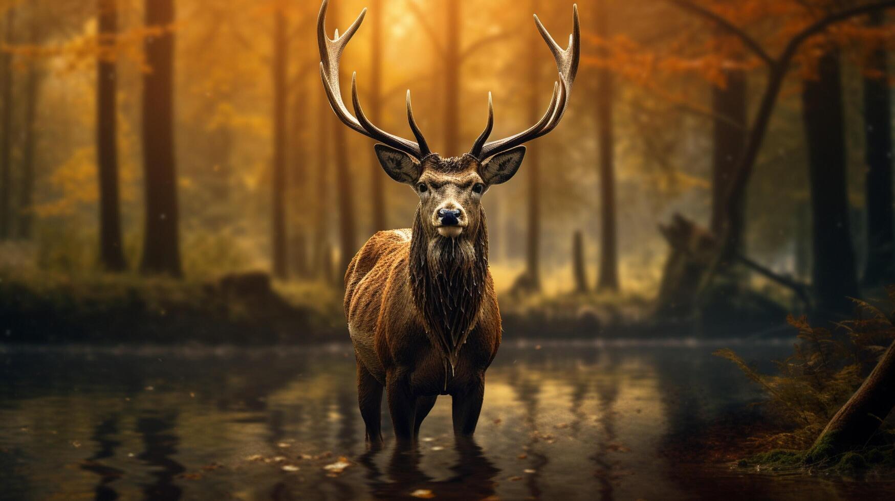 AI generated deer high quality image photo