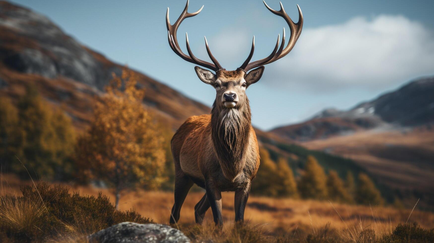 AI generated deer high quality image photo
