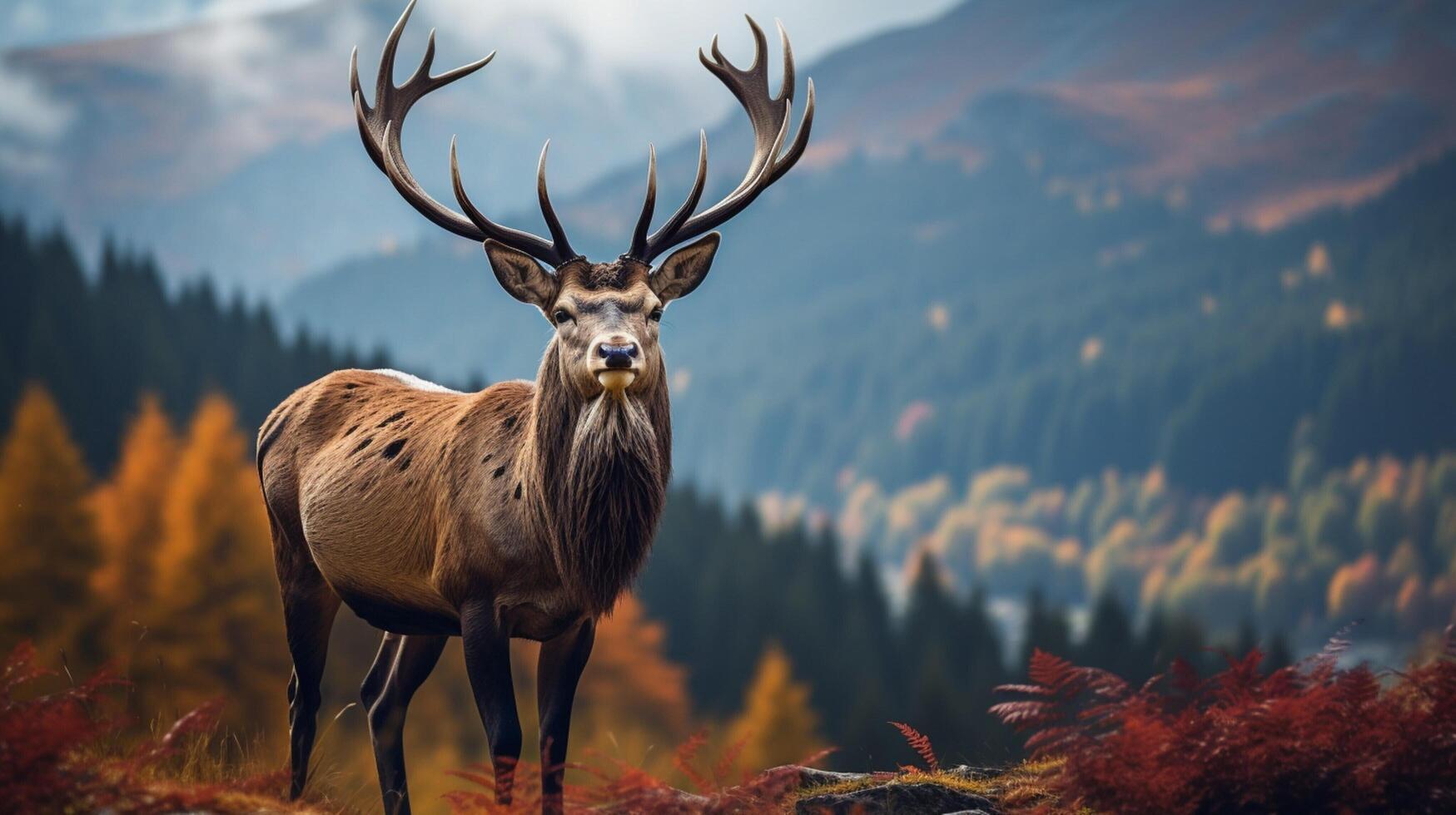 AI generated deer high quality image photo