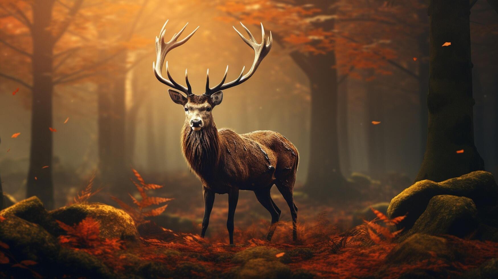 AI generated deer high quality image photo