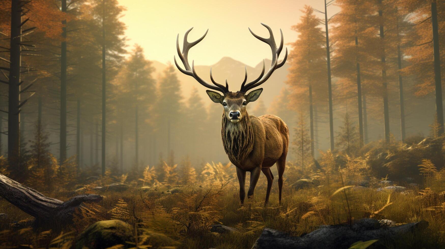 AI generated deer high quality image photo