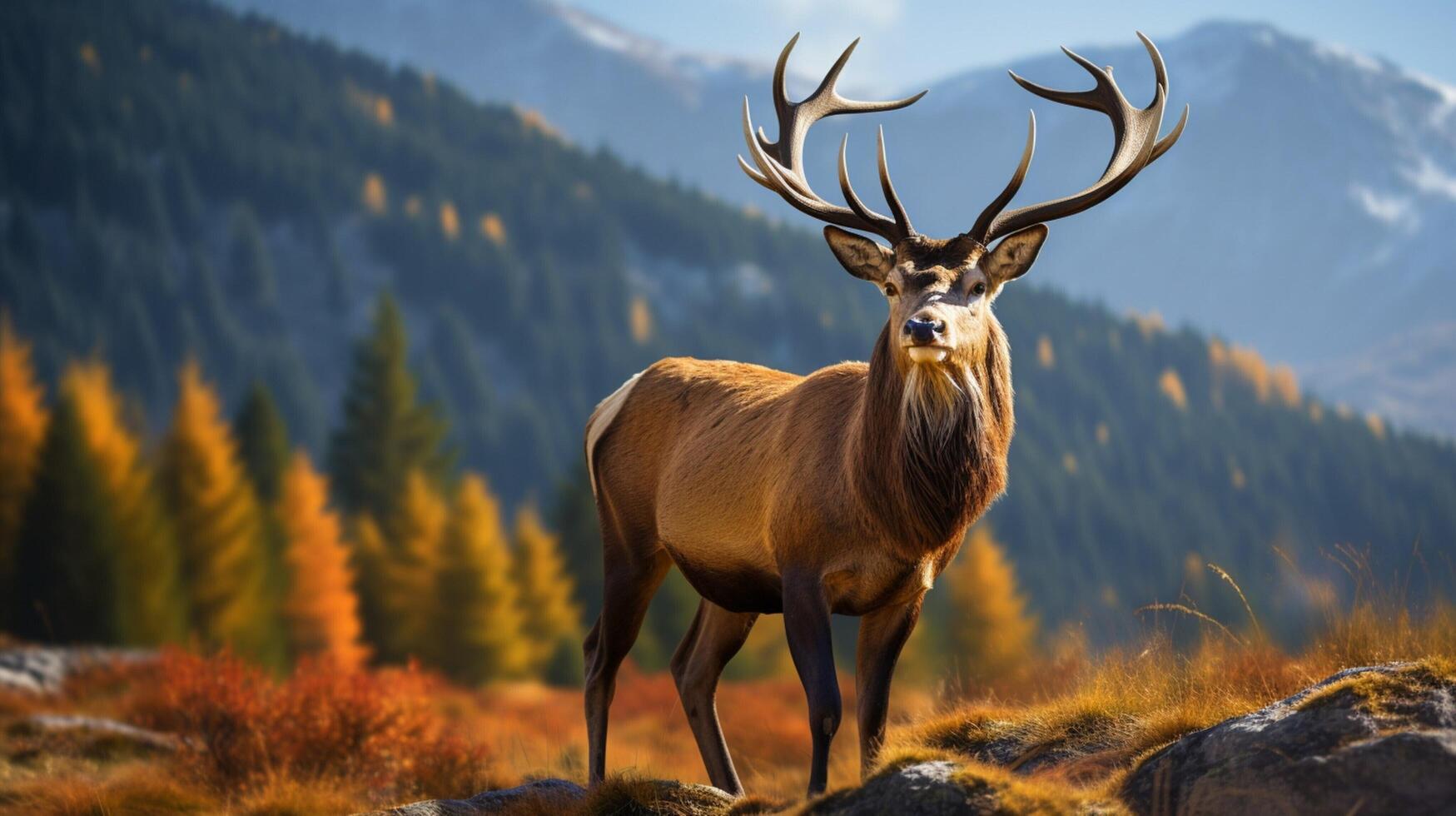 AI generated deer high quality image photo