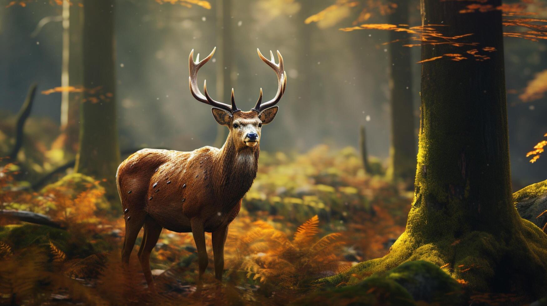 AI generated deer high quality image photo