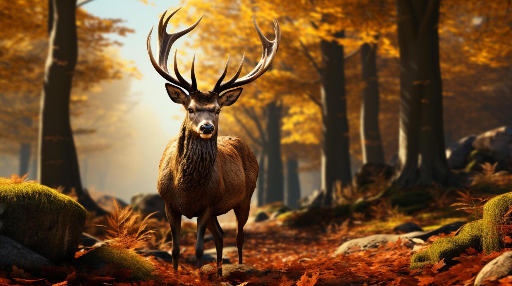 AI generated deer high quality image photo