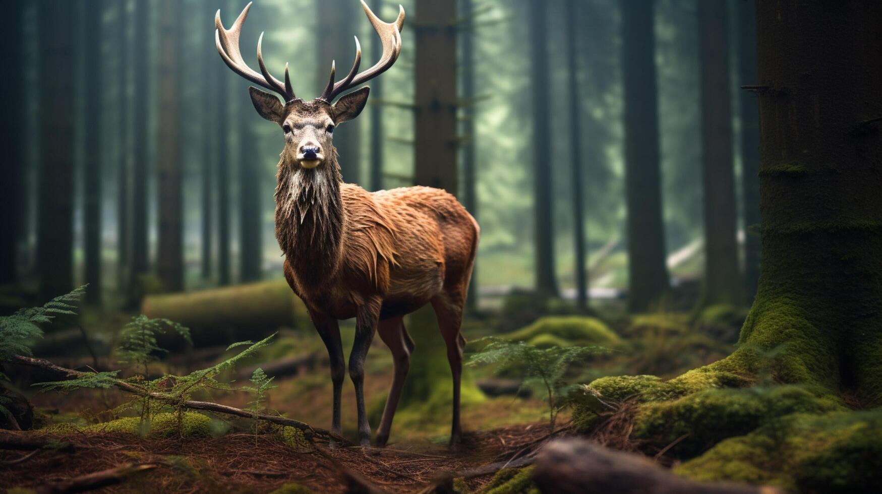 AI generated deer high quality image photo