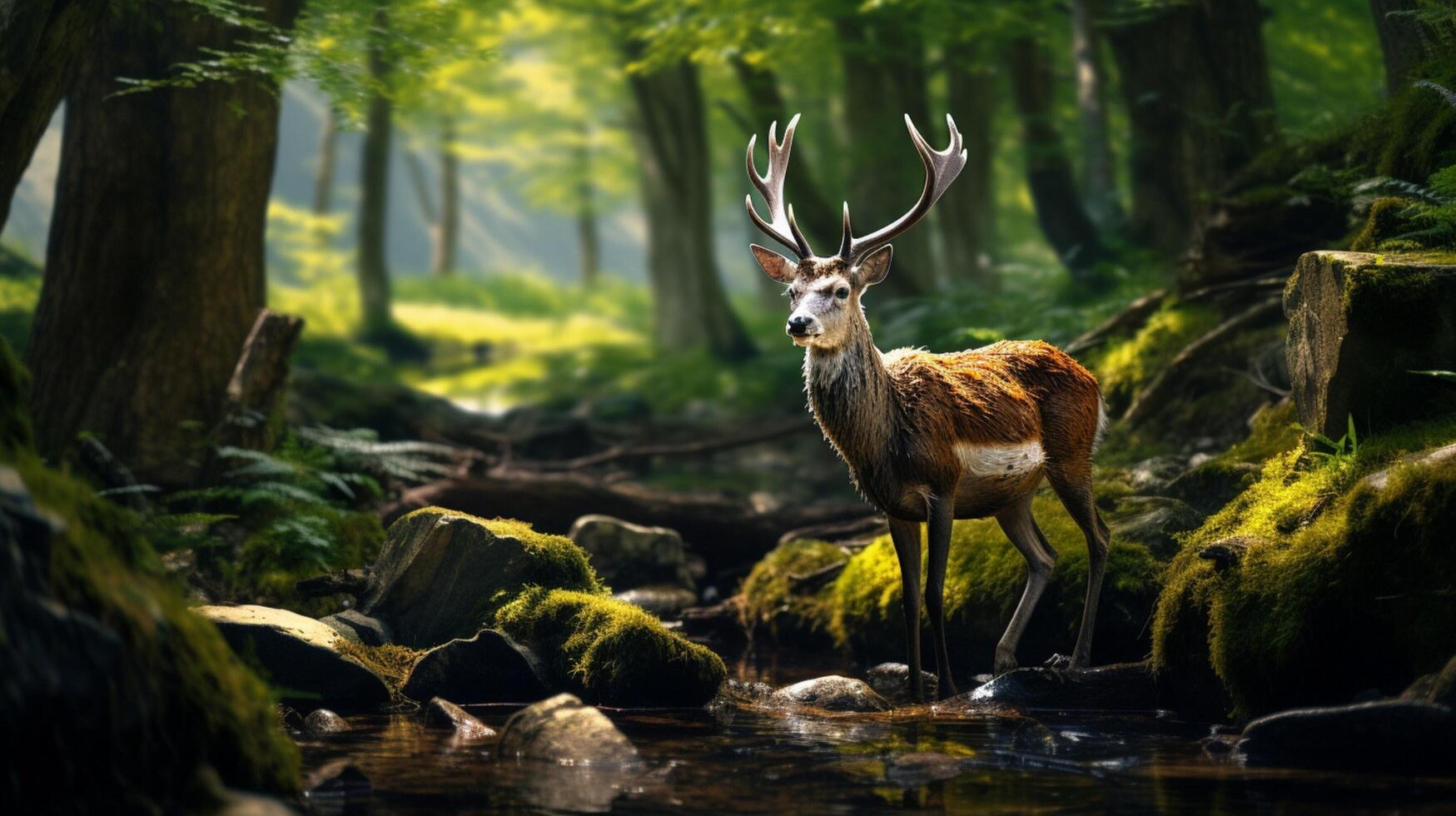 AI generated deer high quality image photo