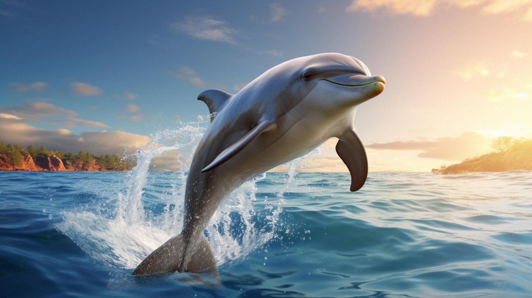 AI generated dolphine high quality image photo