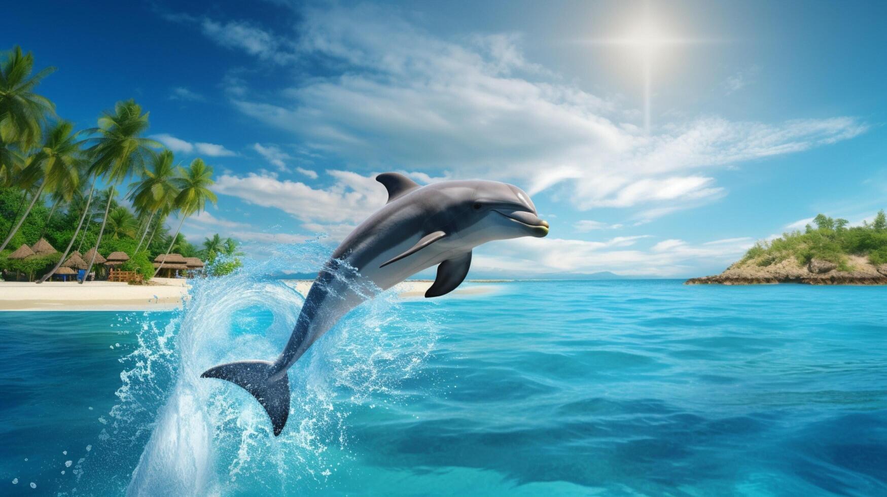 AI generated dolphine high quality image photo