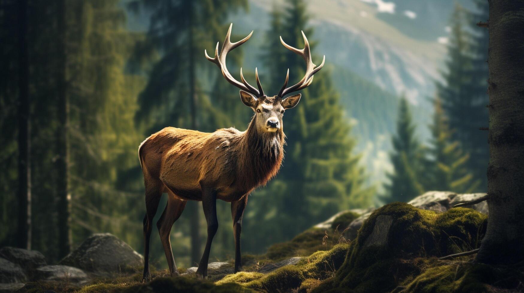 AI generated deer high quality image photo