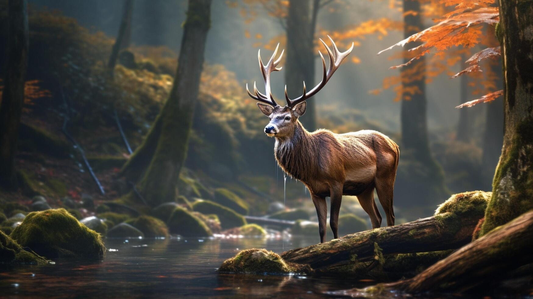 AI generated deer high quality image photo