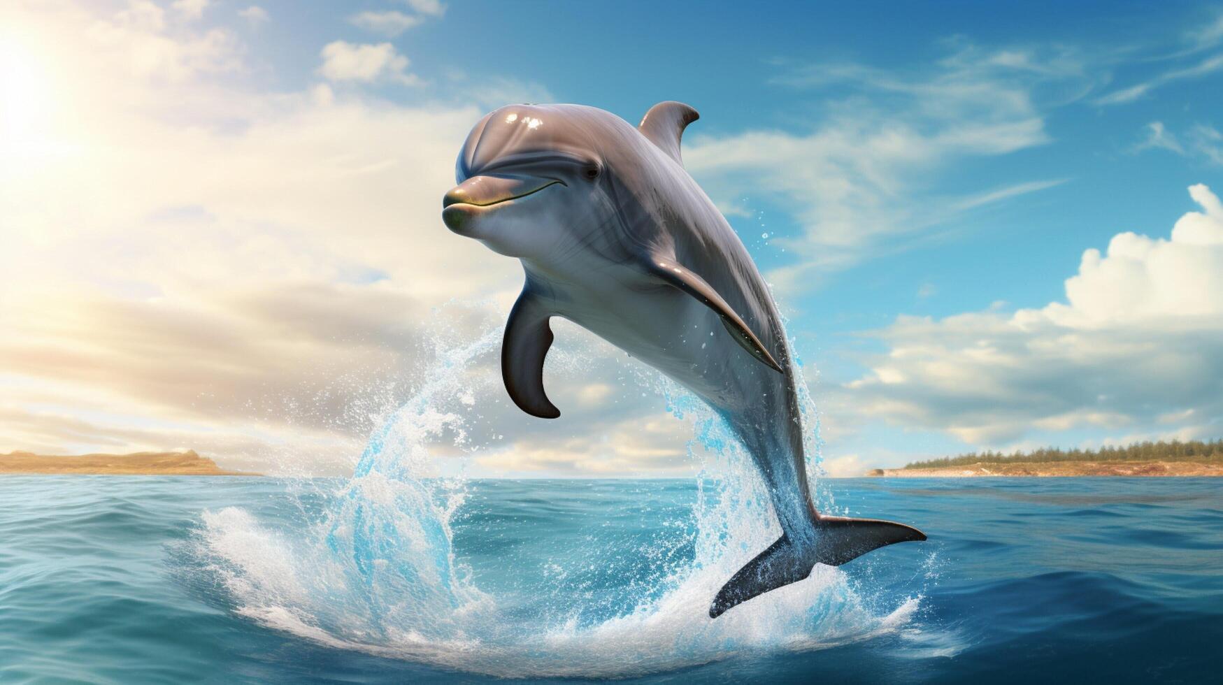 AI generated dolphine high quality image photo