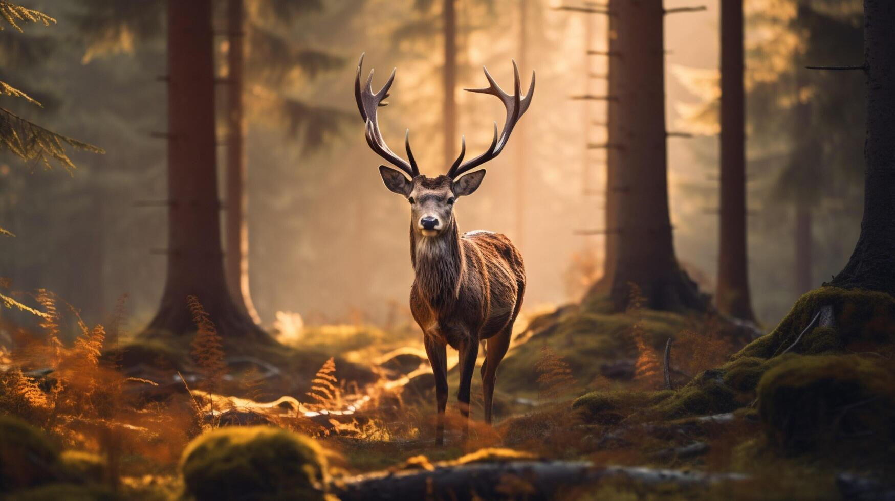 AI generated deer high quality image photo