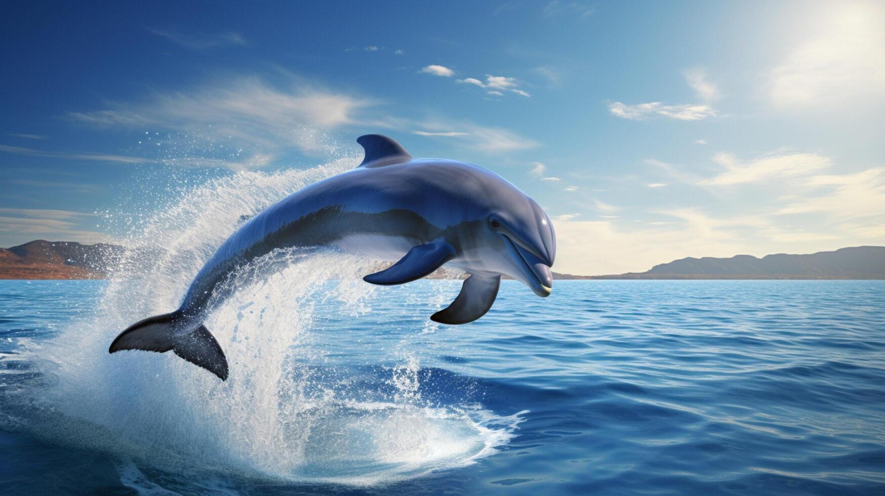 AI generated dolphine high quality image photo