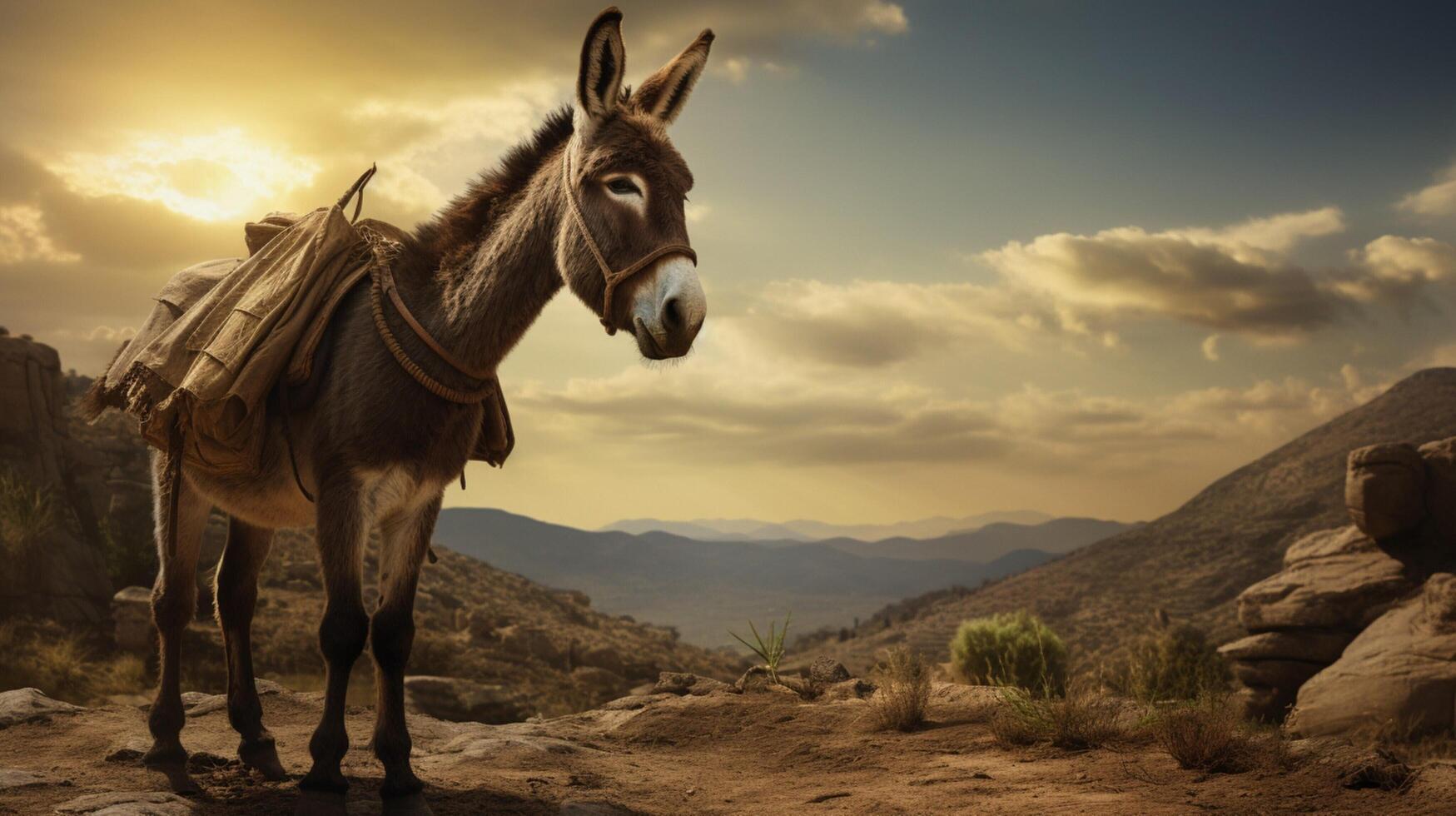 AI generated donkey high quality image photo