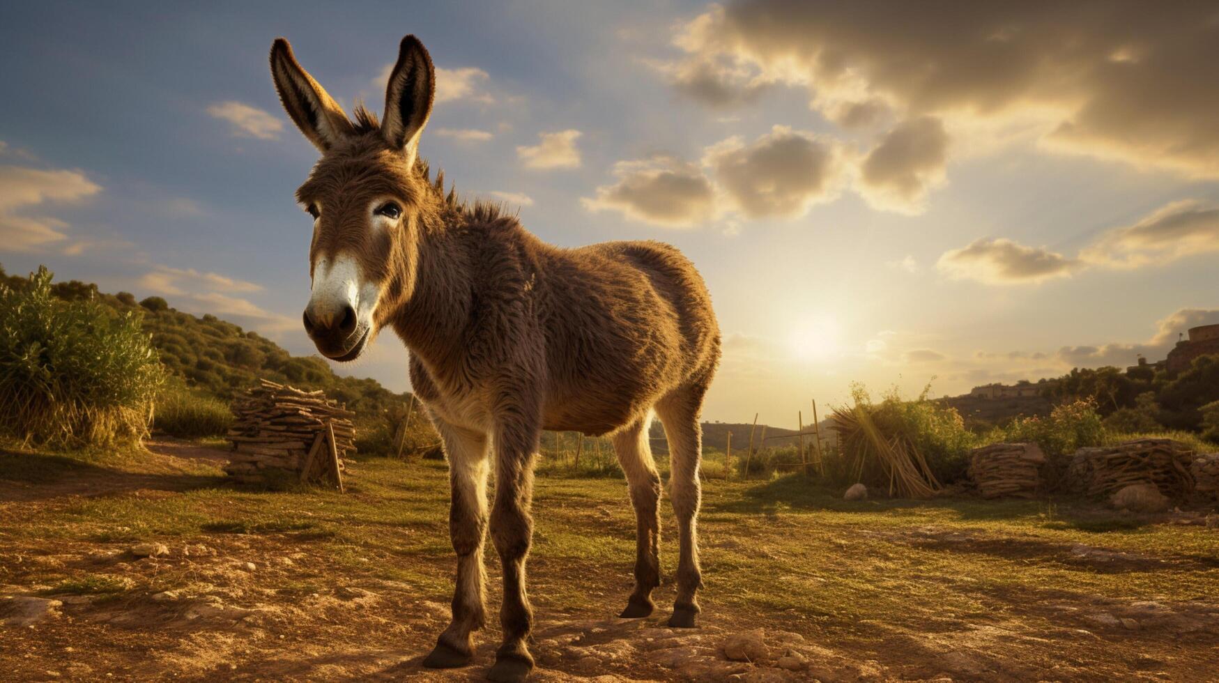 AI generated donkey high quality image photo