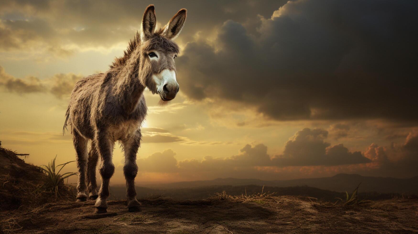 AI generated donkey high quality image photo