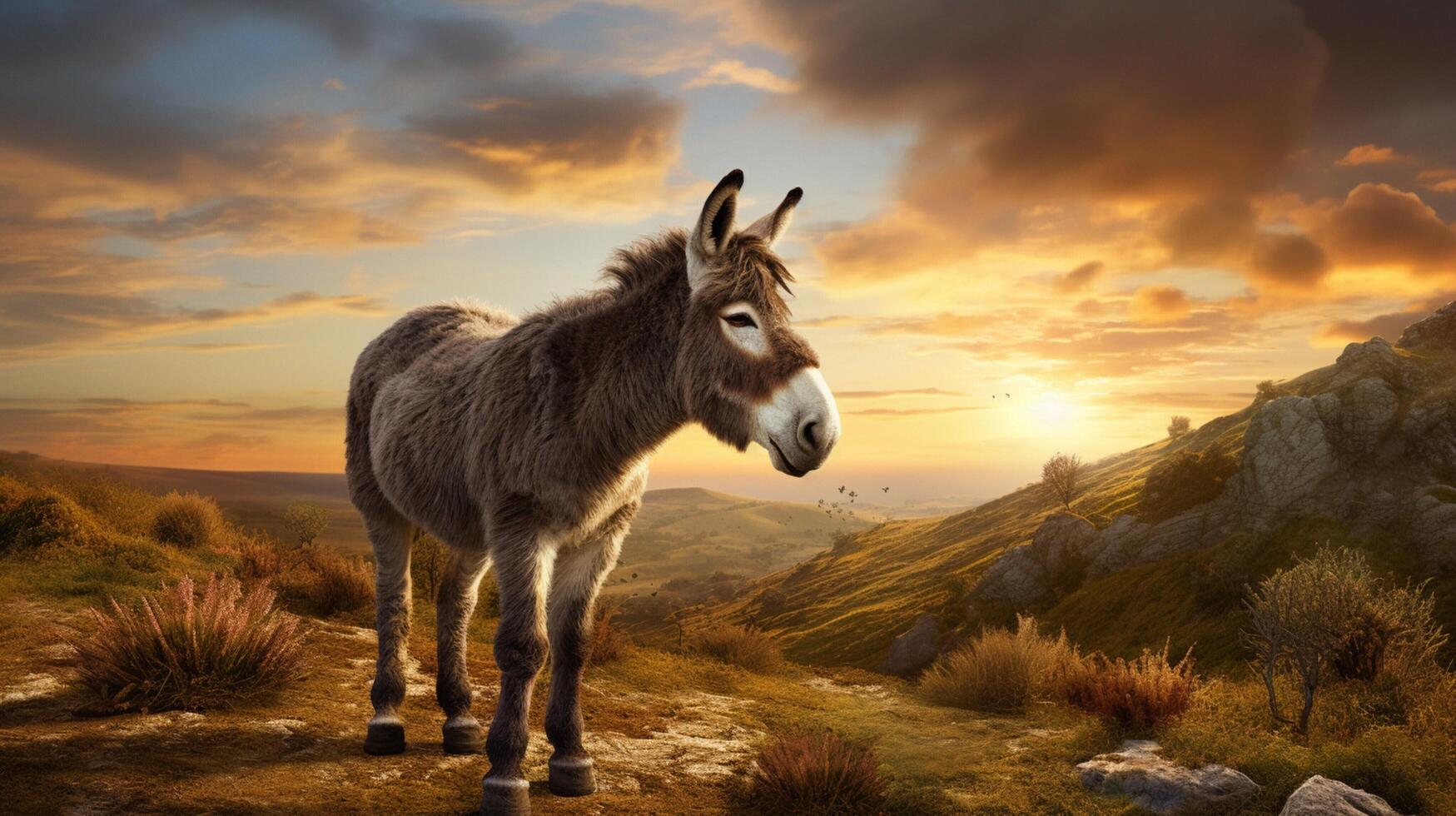 AI generated donkey high quality image photo