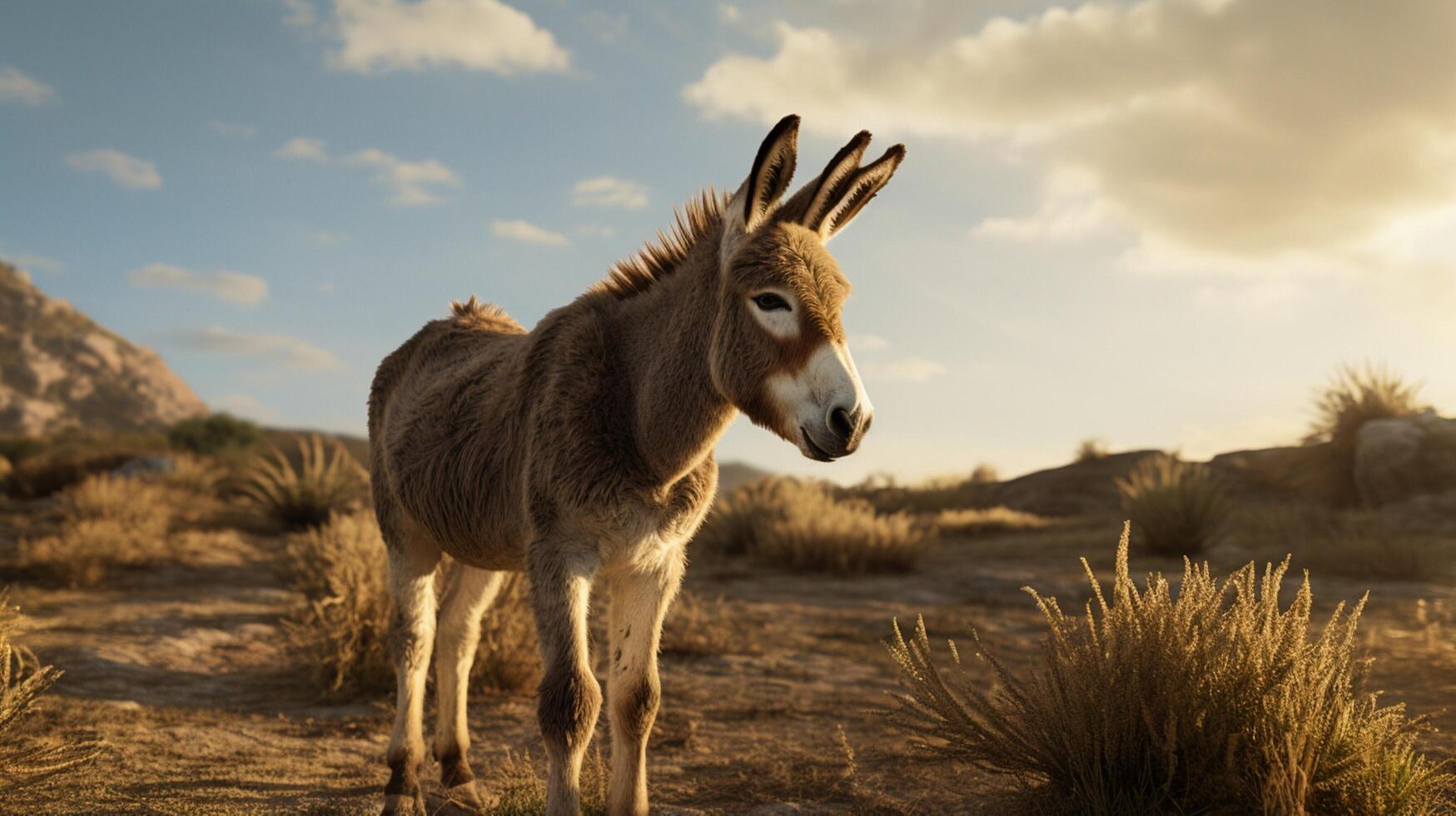 AI generated donkey high quality image photo