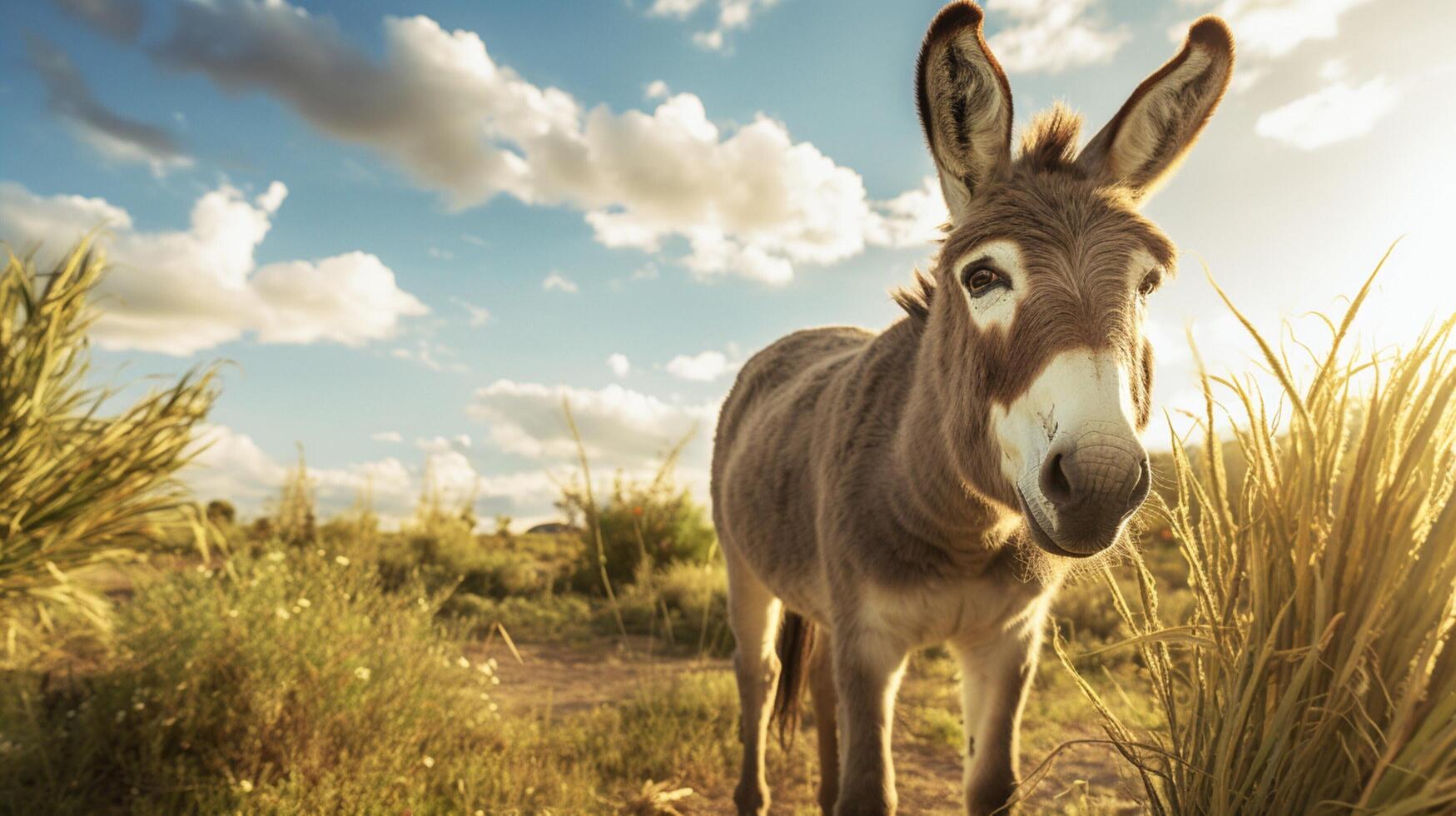 AI generated donkey high quality image photo