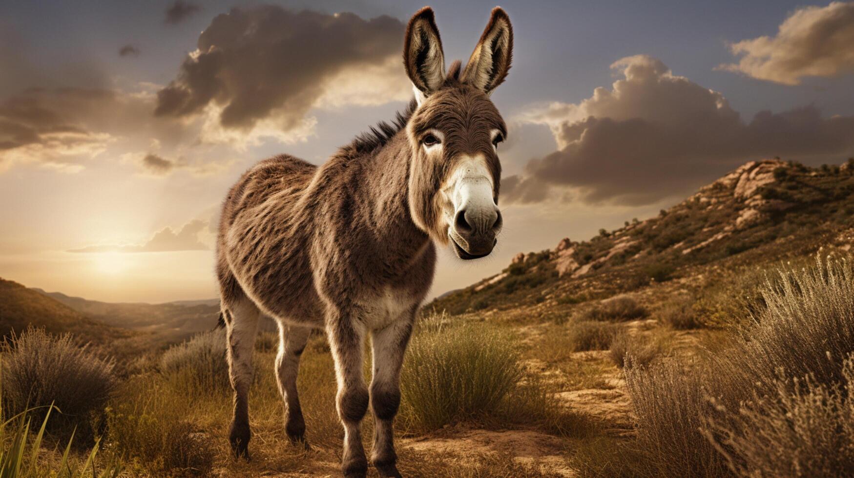 AI generated donkey high quality image photo
