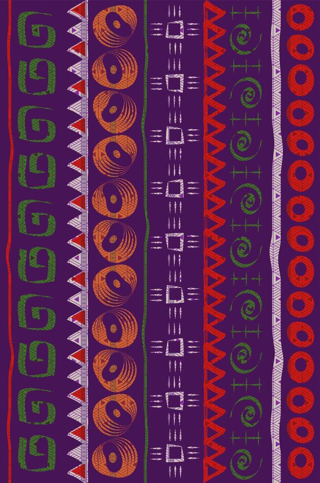 African Print fabric, Ethnic handmade ornament for your design, tribal pattern motifs geometric element. Vector background texture, afro textile Ankara fashion style. Pareo wrap dress, carpet batik