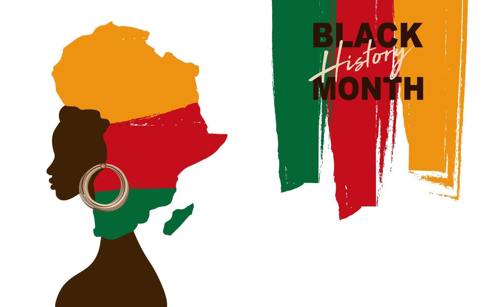 National Black History Month. Holiday concept. Template for background, banner, card, poster with text inscription. African American History. Celebrated annually in February in the USA and Canada vector