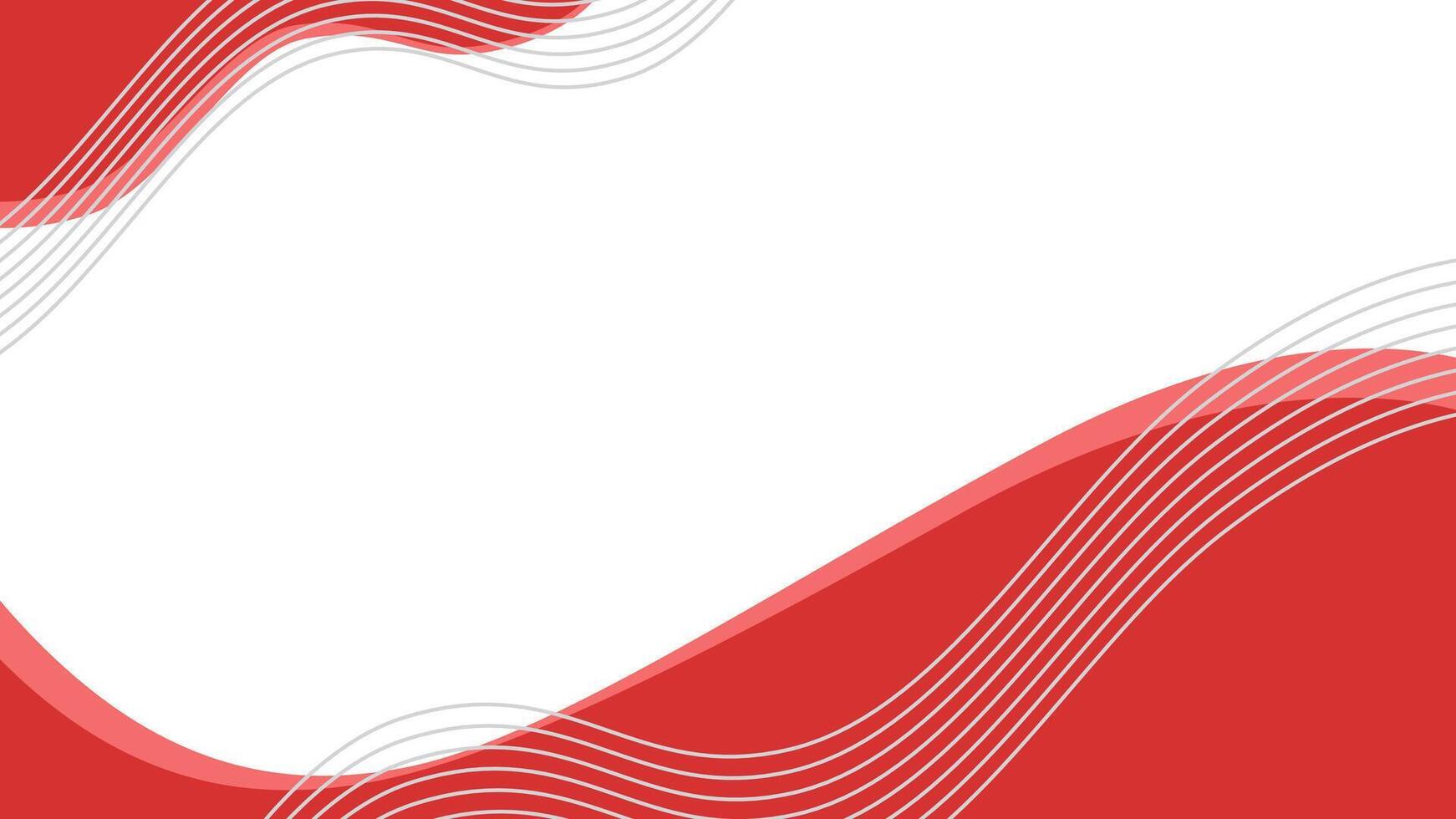 flat red and white abstract wavy corporate vector background with simple design and some copy space for text