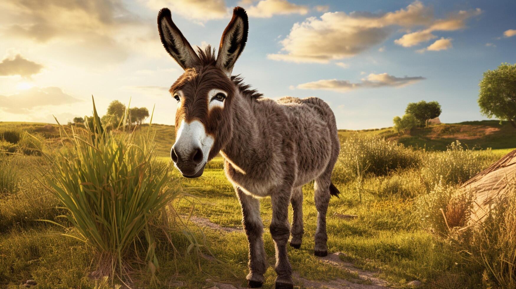 AI generated donkey high quality image photo